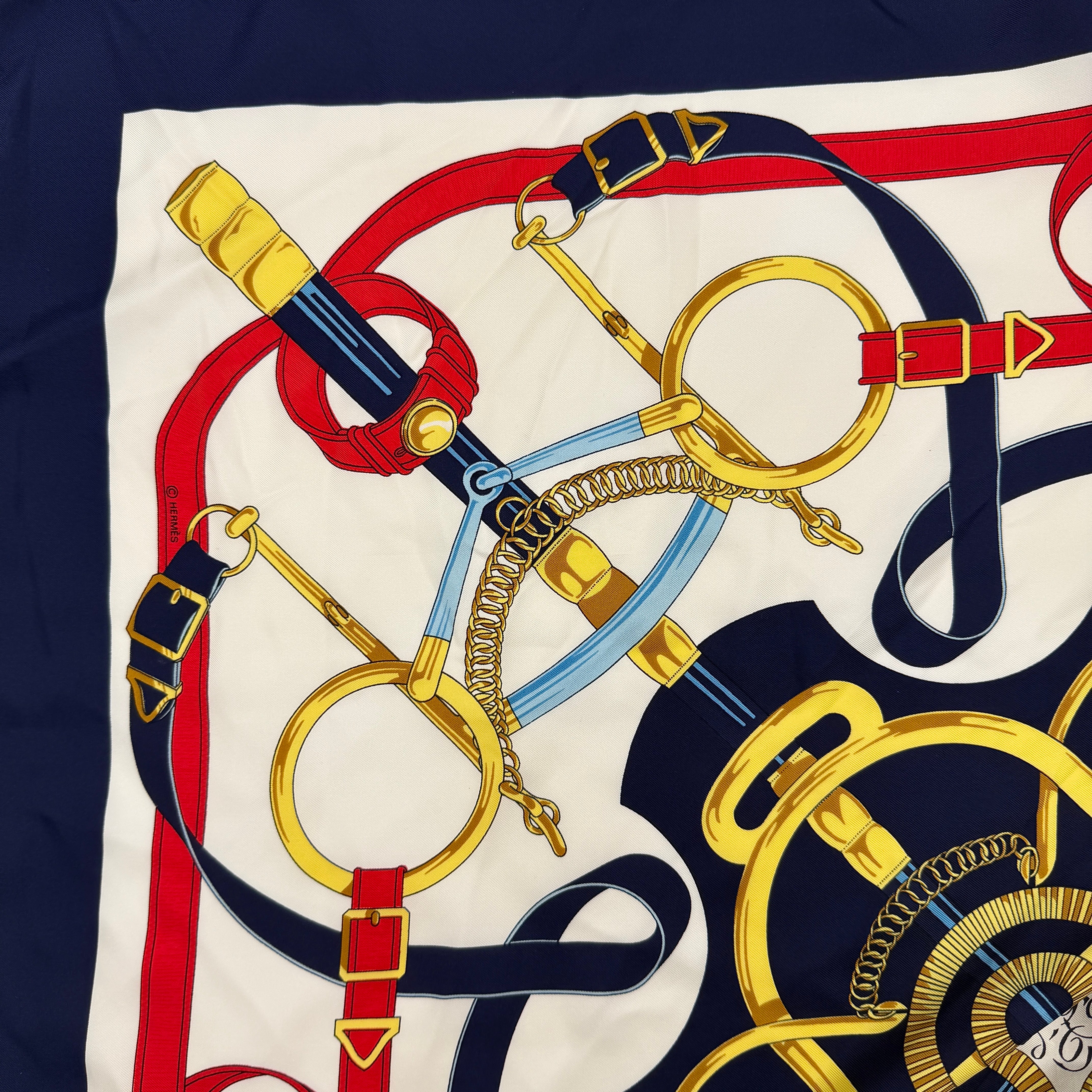 Hermès Éperon D'Or Silk Scarf Multicolor