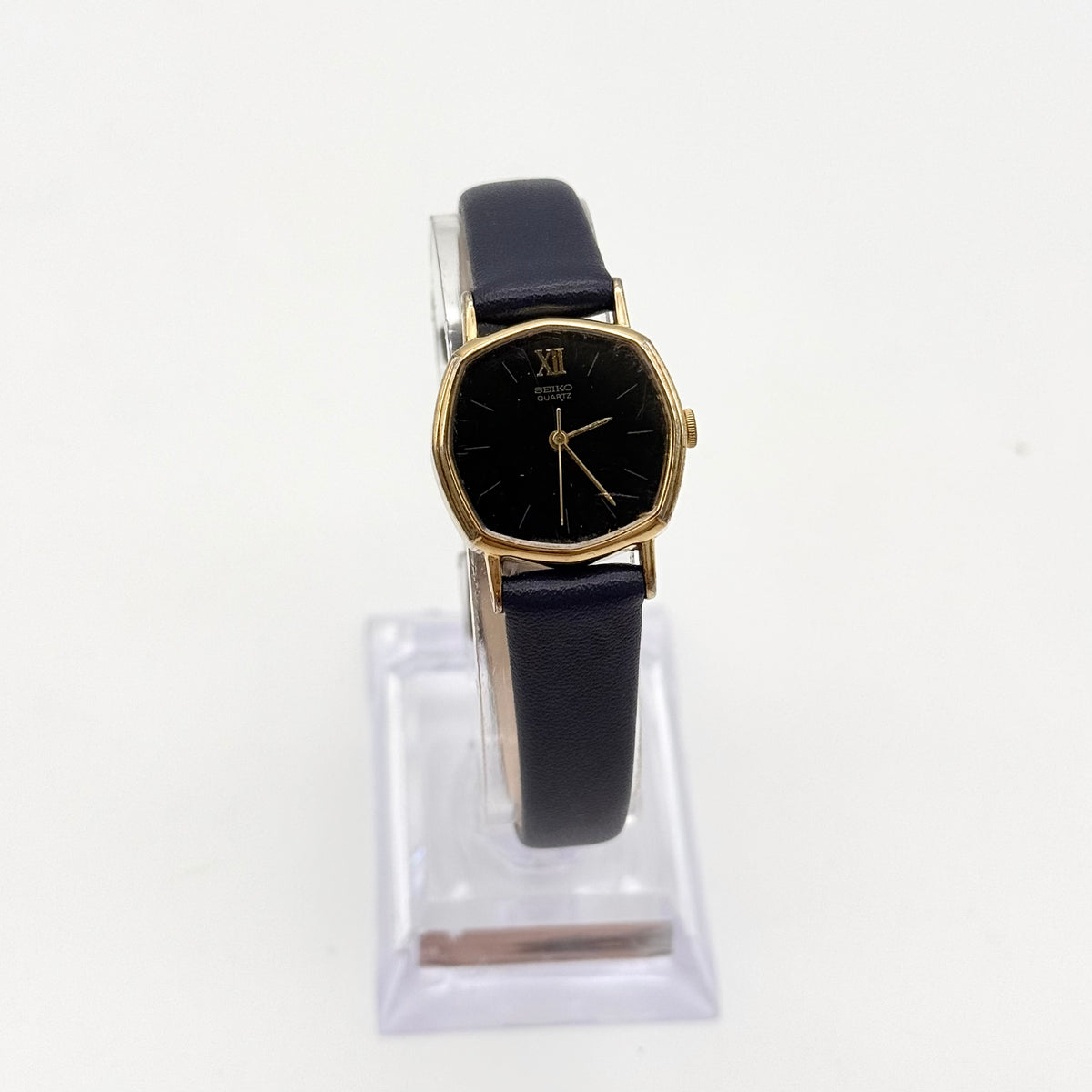 Seiko Socie Black Dial Quartz 1421-5140 Watch Gold