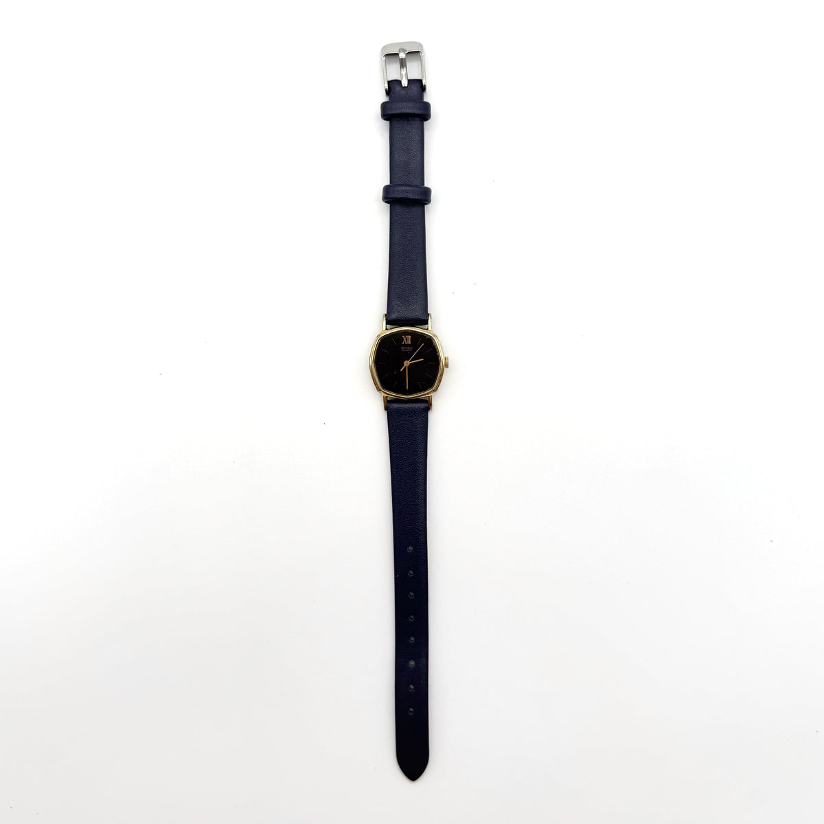 Seiko Socie Black Dial Quartz 1421-5140 Watch Gold