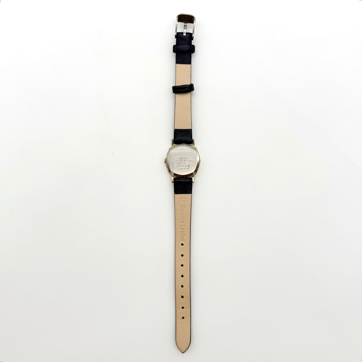 Seiko Socie Black Dial Quartz 1421-5140 Watch Gold