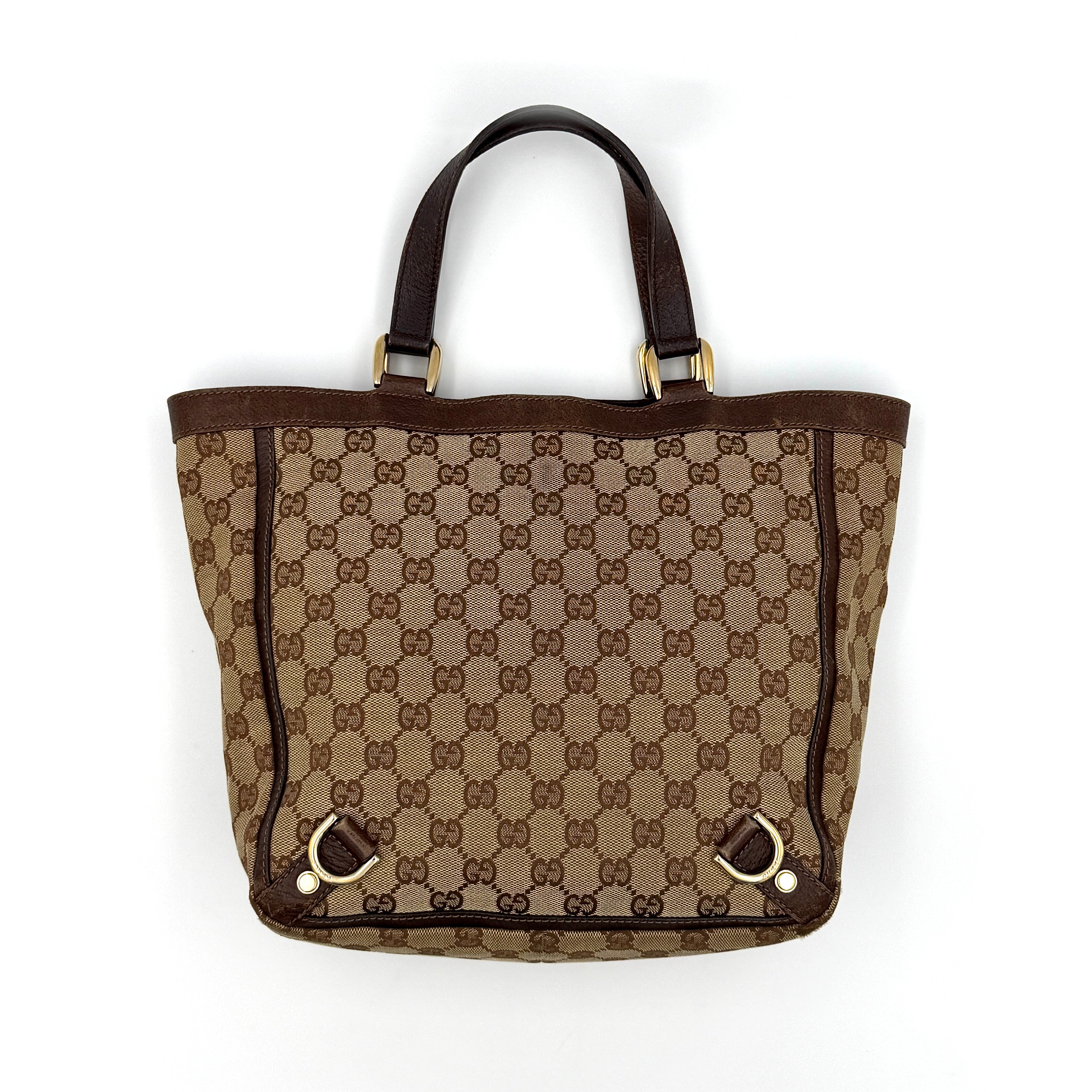 Gucci GG Monogram Abbey D-Ring Tote Bag Beige/Brown