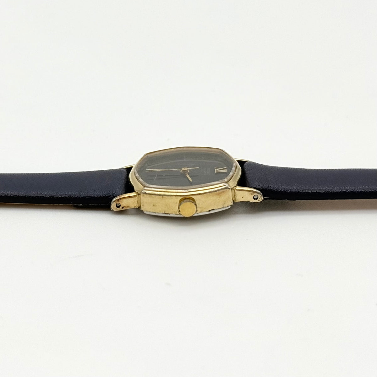 Seiko Socie Black Dial Quartz 1421-5140 Watch Gold