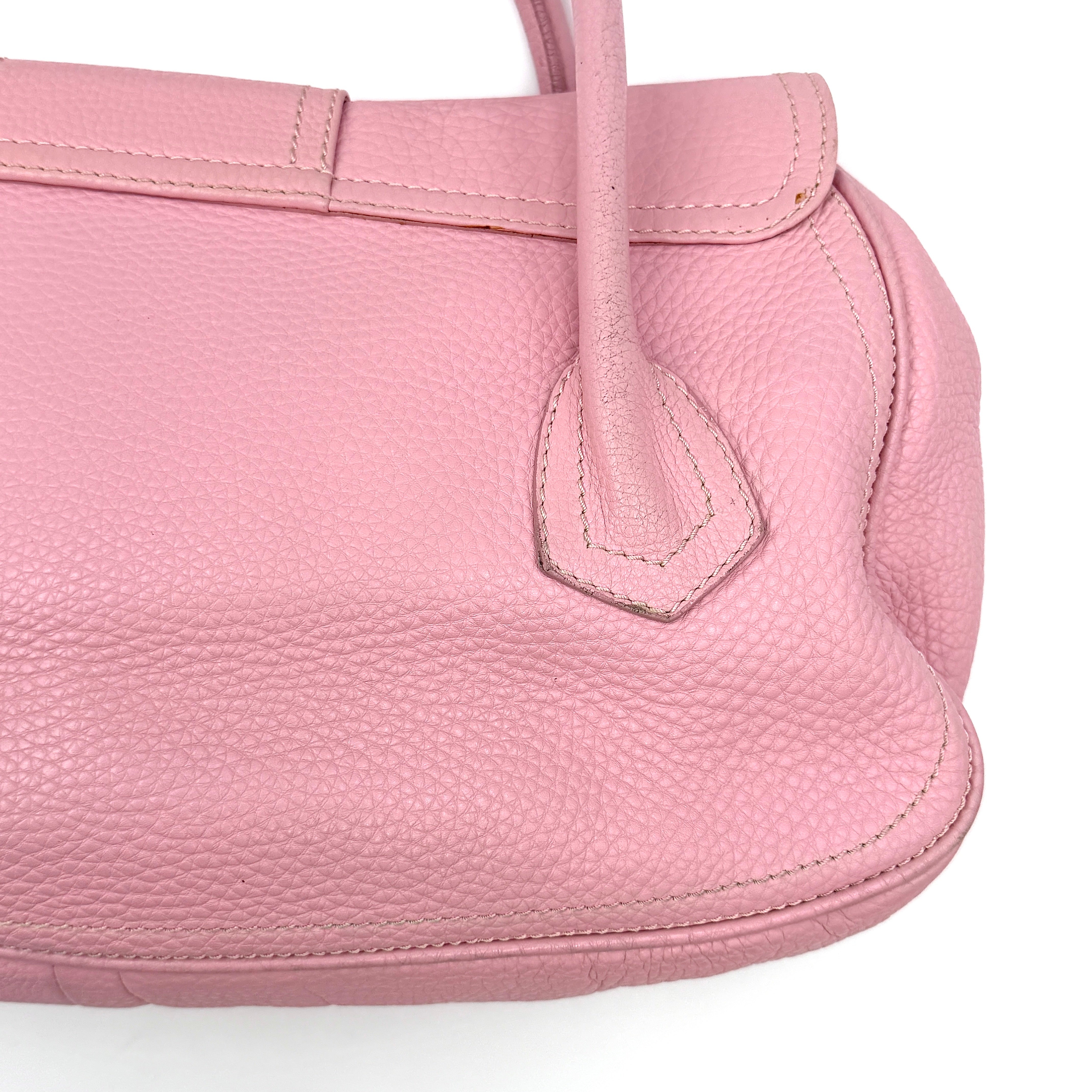 Celine Y2K Bubblegum Buckle Shoulder Bag Pink