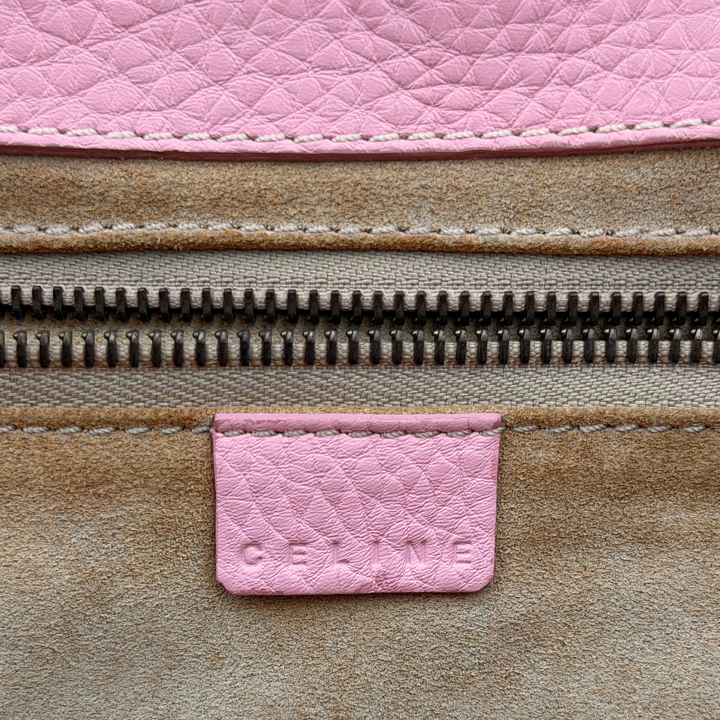 Celine Y2K Bubblegum Buckle Shoulder Bag Pink