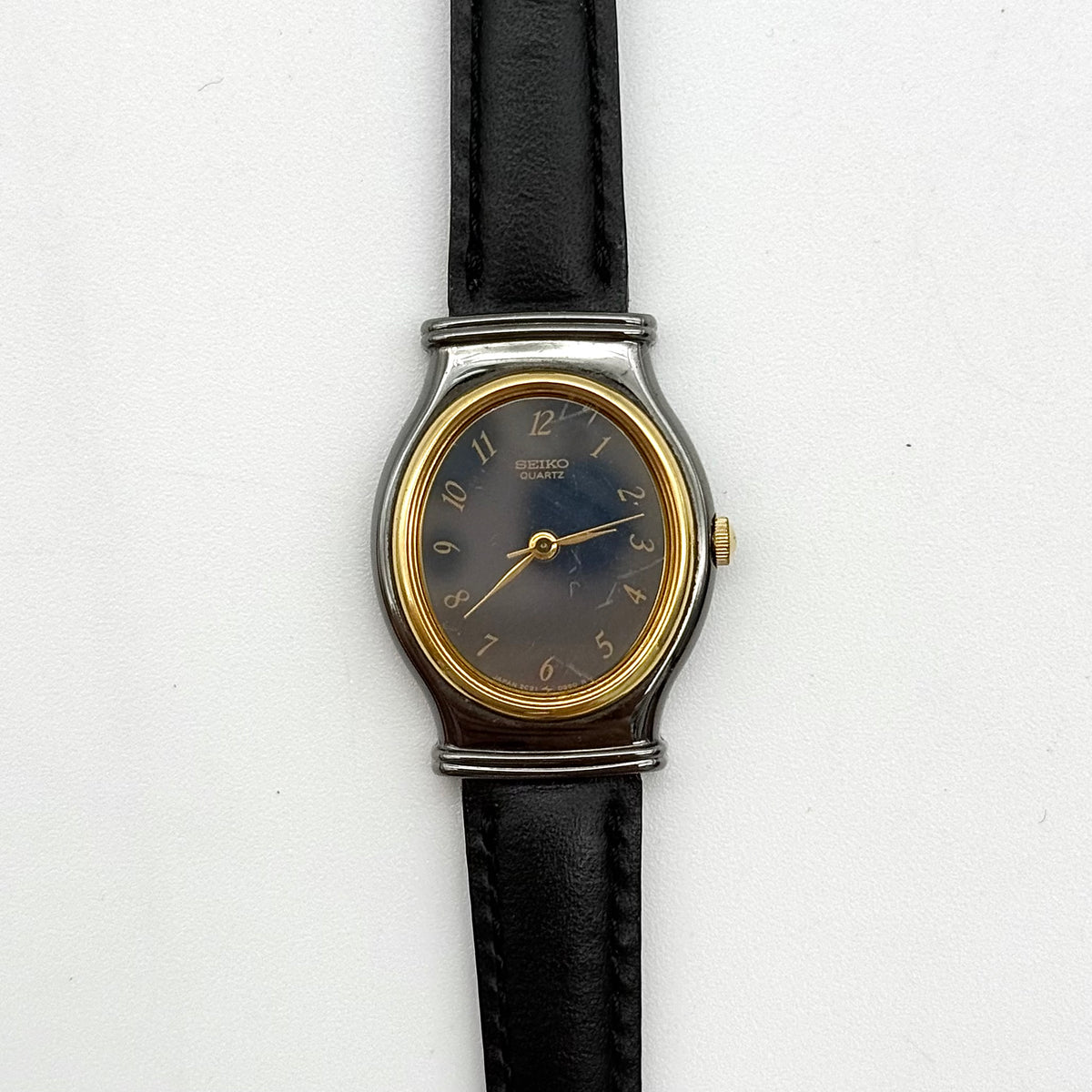 Seiko 2C21-5390 Quartz Wristwatch Black/Gold