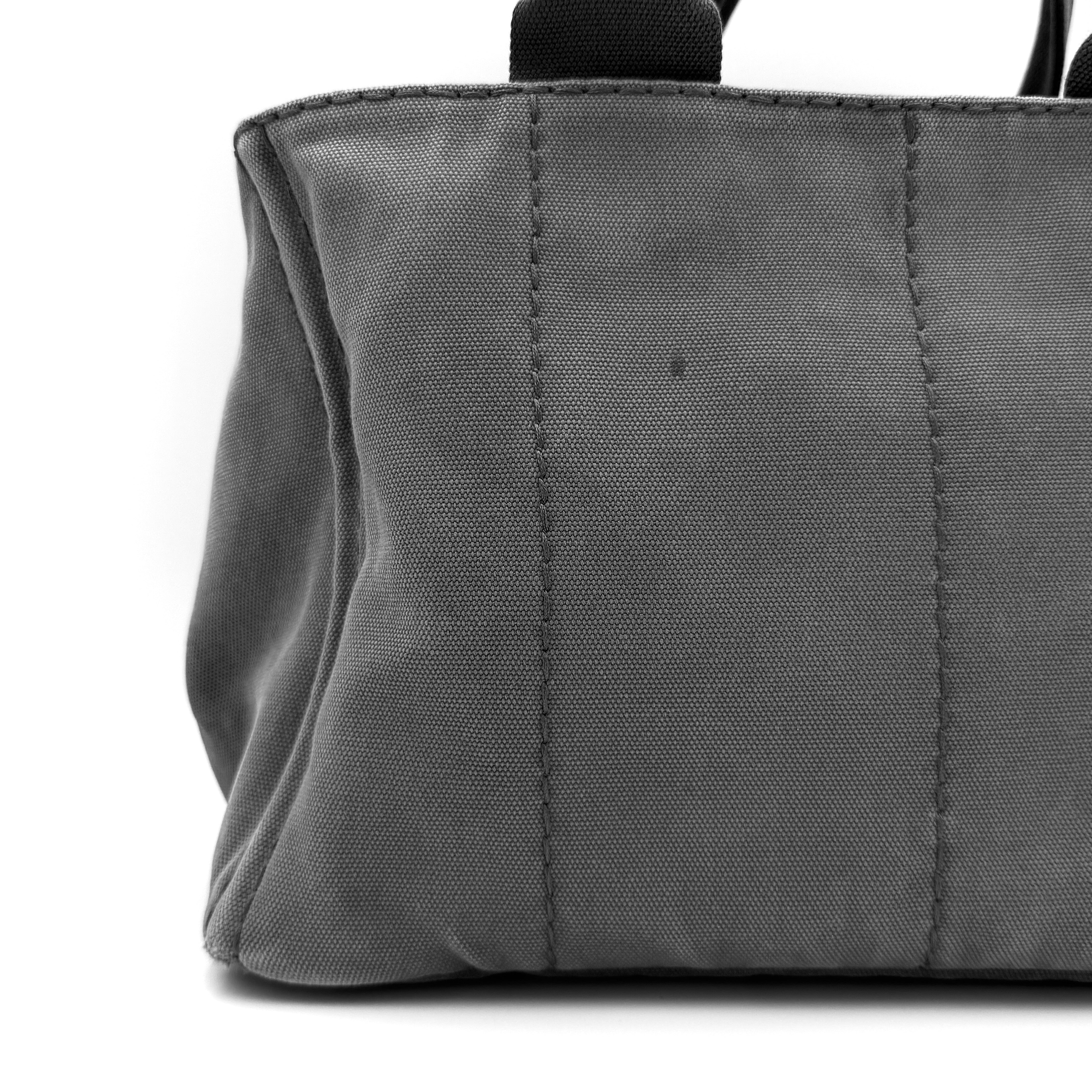 Prada 2Way Canapa Tote Bag Grey