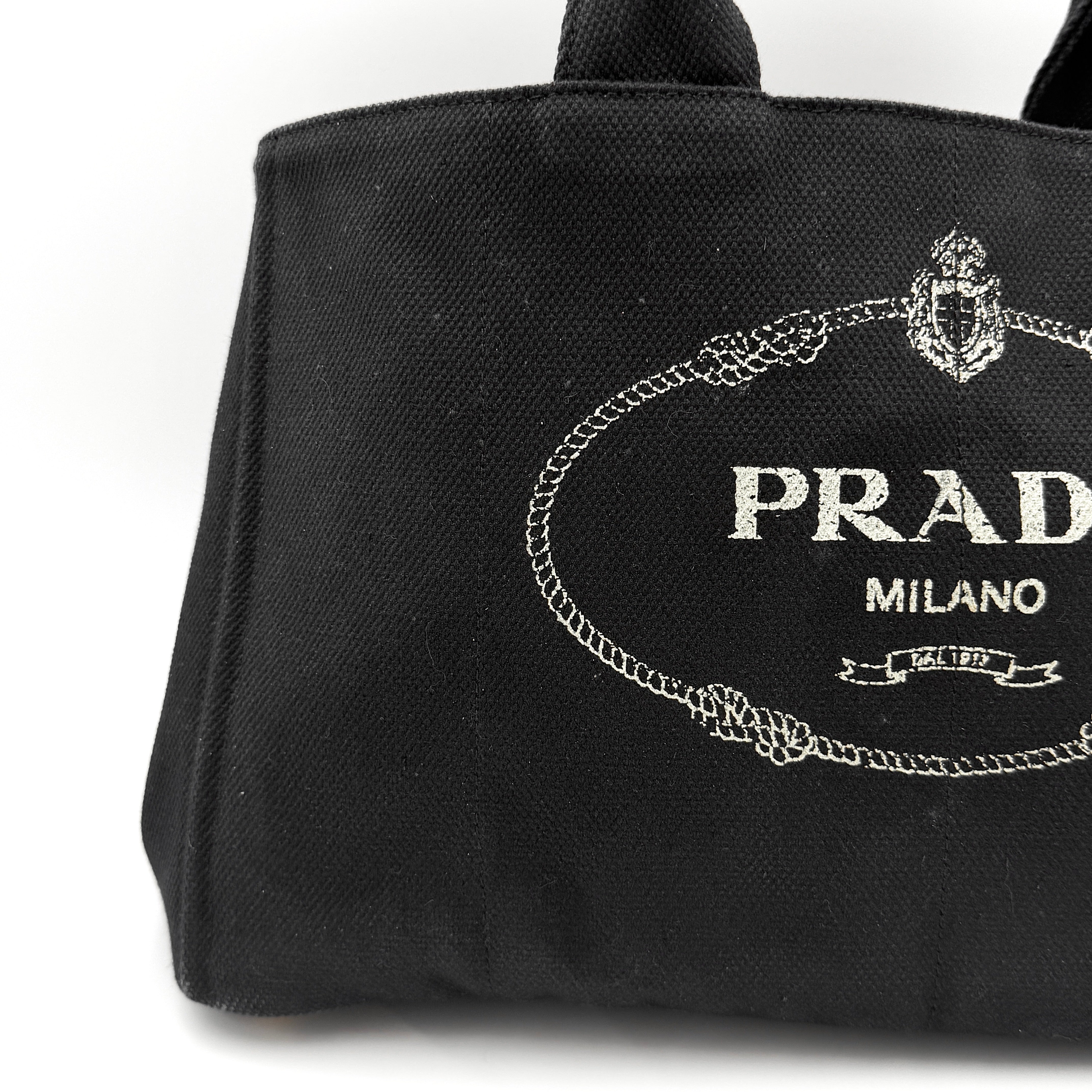 Prada Canapa Tote Bag Black