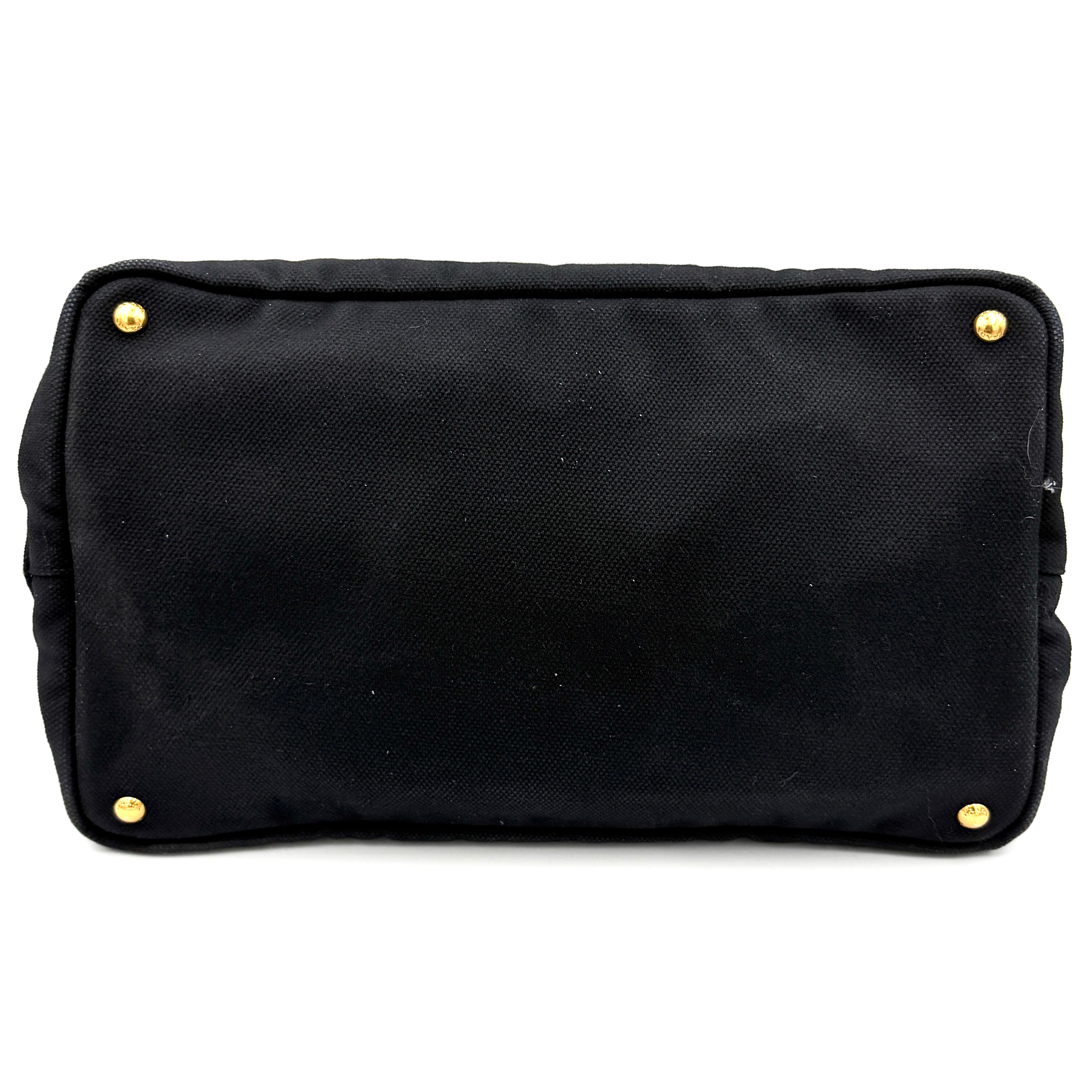 Prada Canapa Tote Bag Black