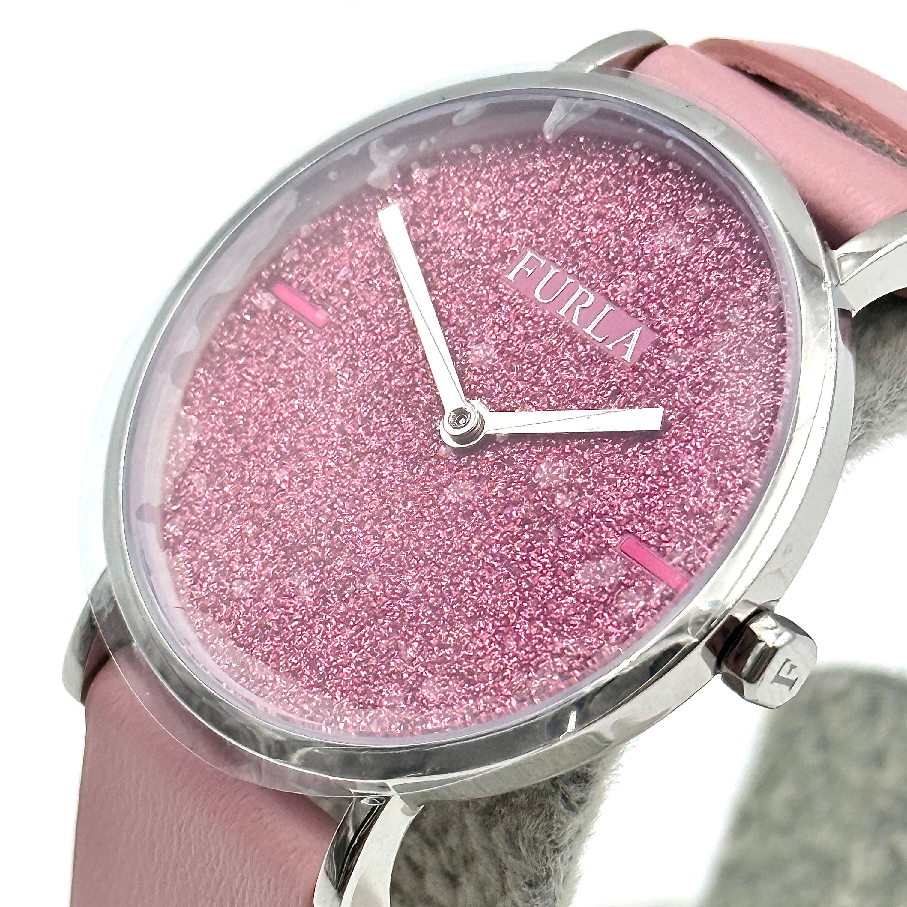 Furla Giada Sparkle Glitter Watch Pink