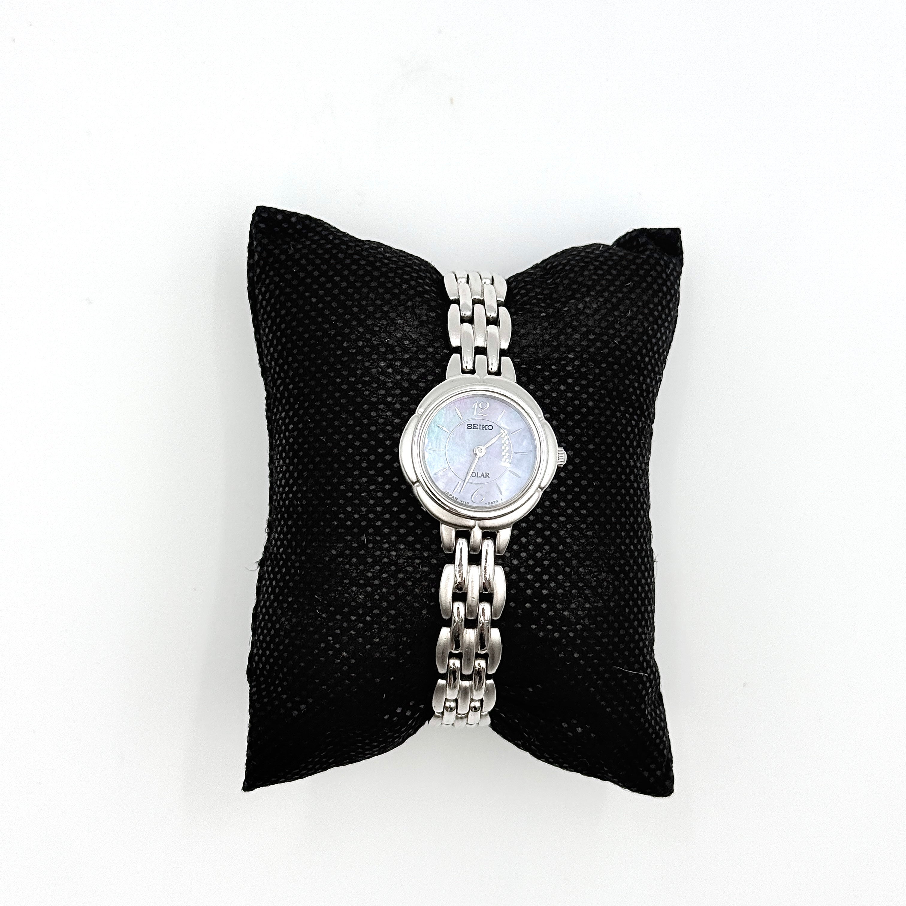 Seiko Exceline V110-0A70 Mother of Pearl Dial Stainless Steel Watch
