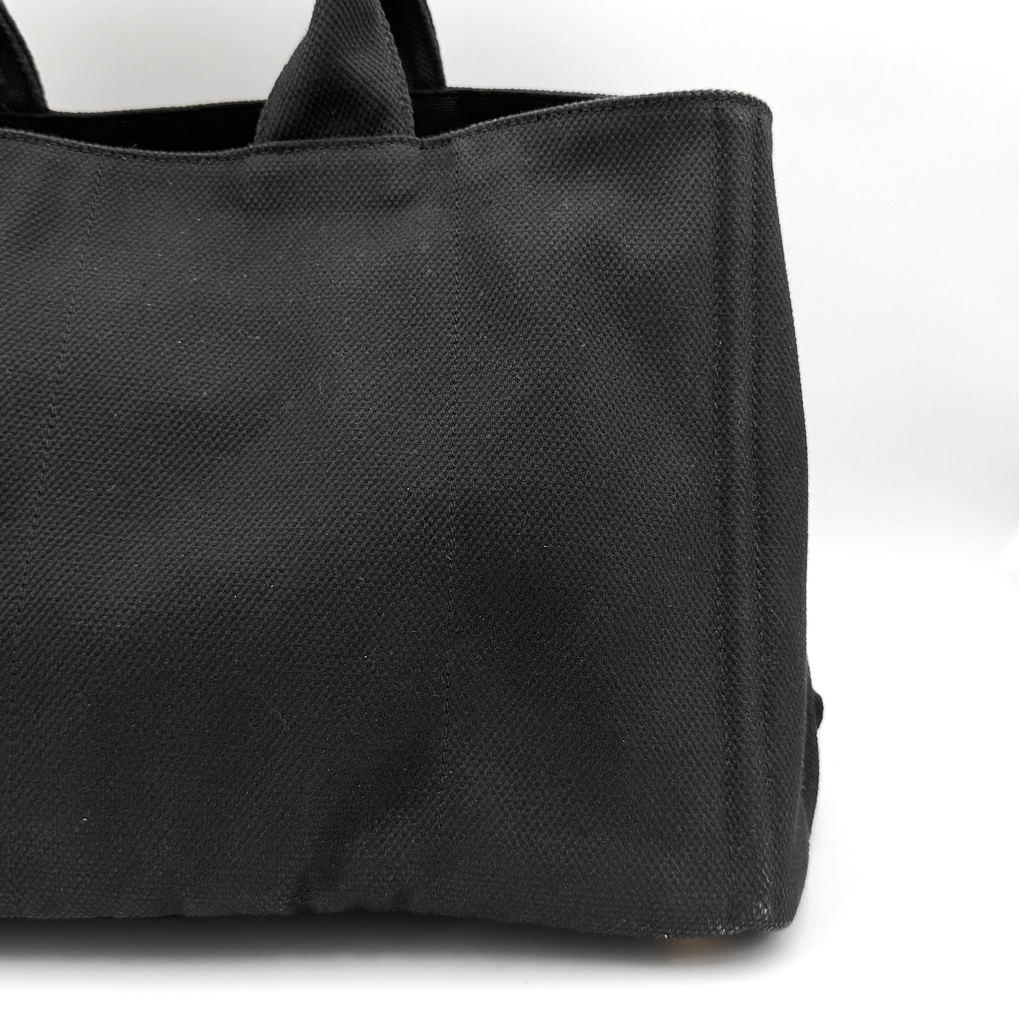 Prada Canapa Tote Bag Black