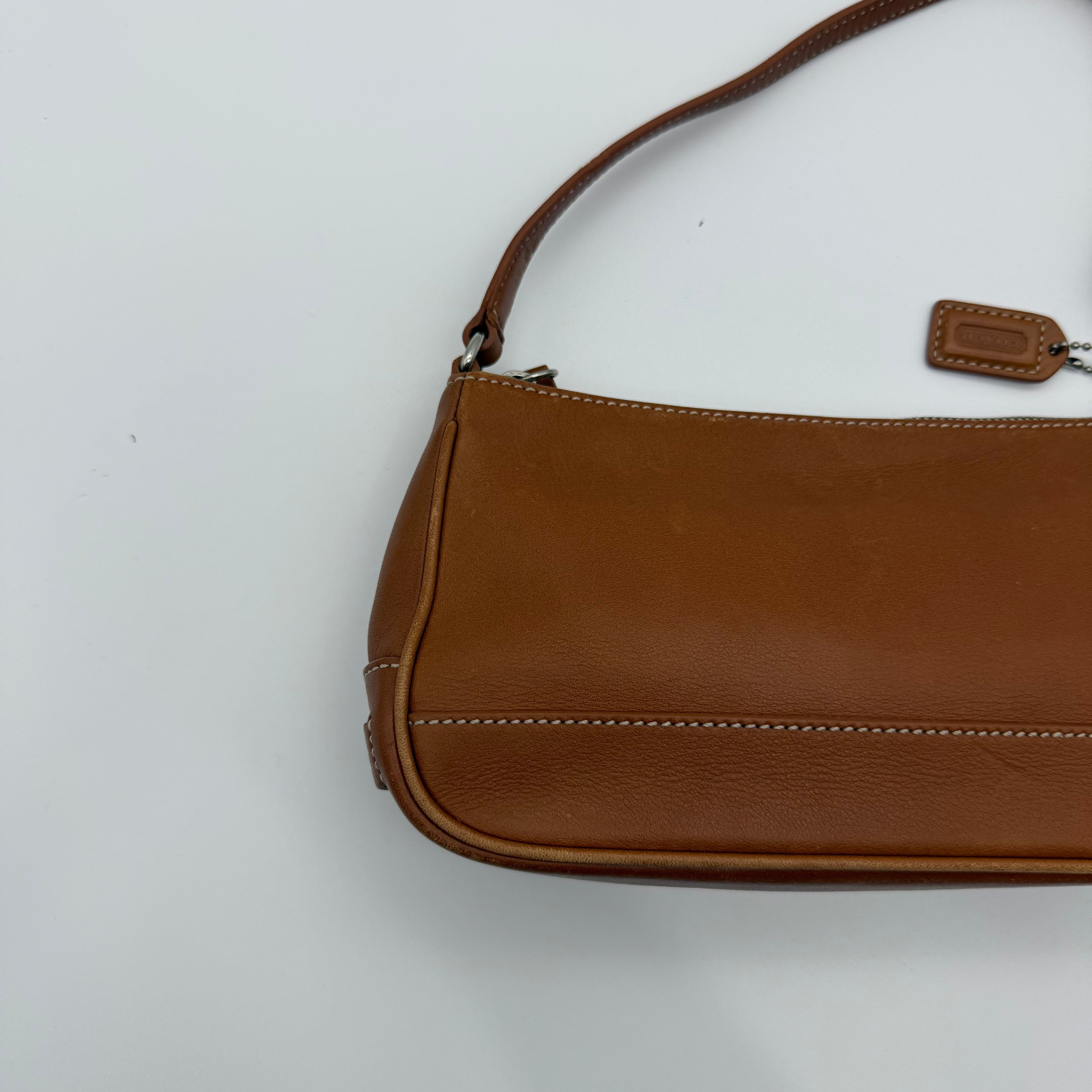 Coach Y2K Demi Leather Shoulder Bag Brown