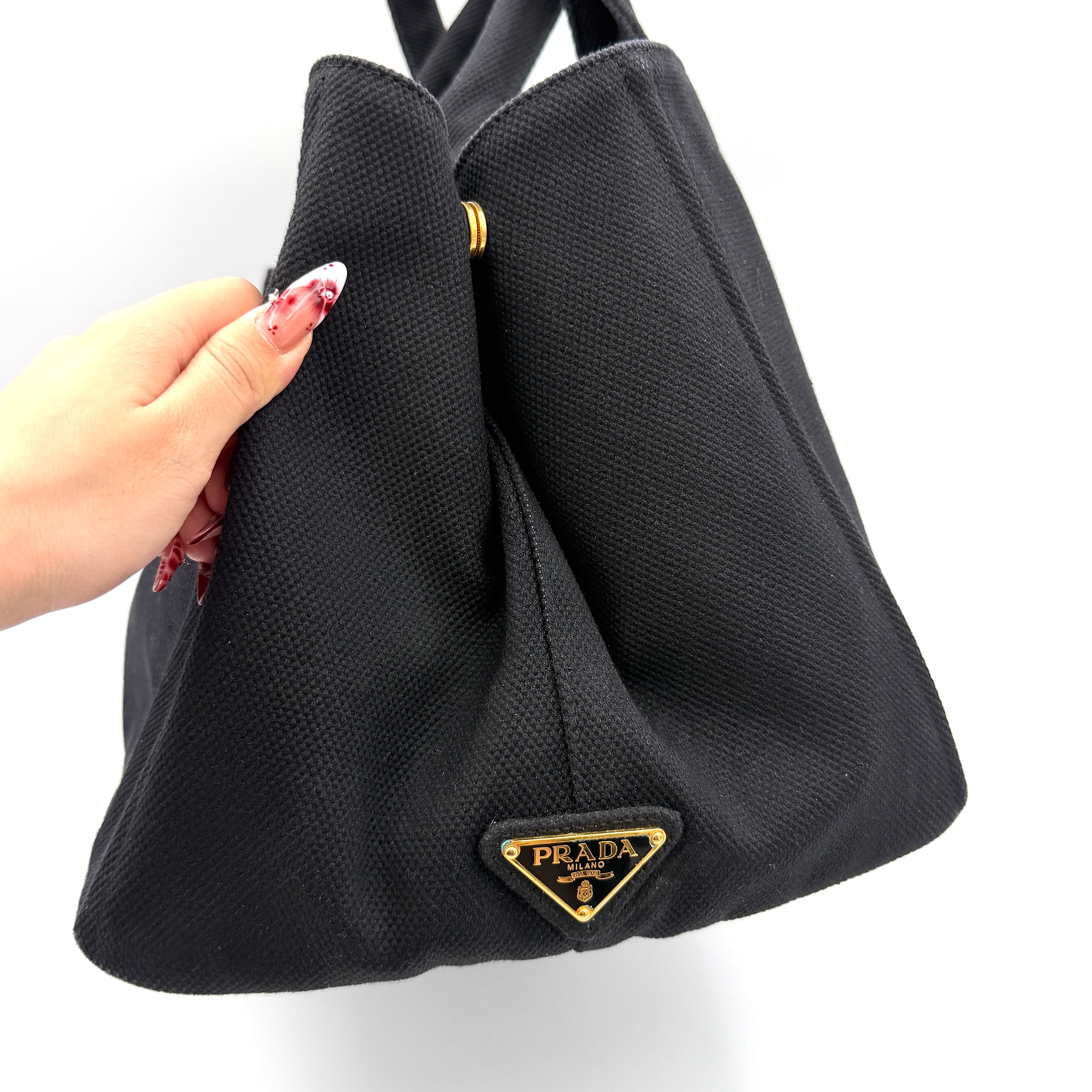 Prada Canapa Tote Bag Black