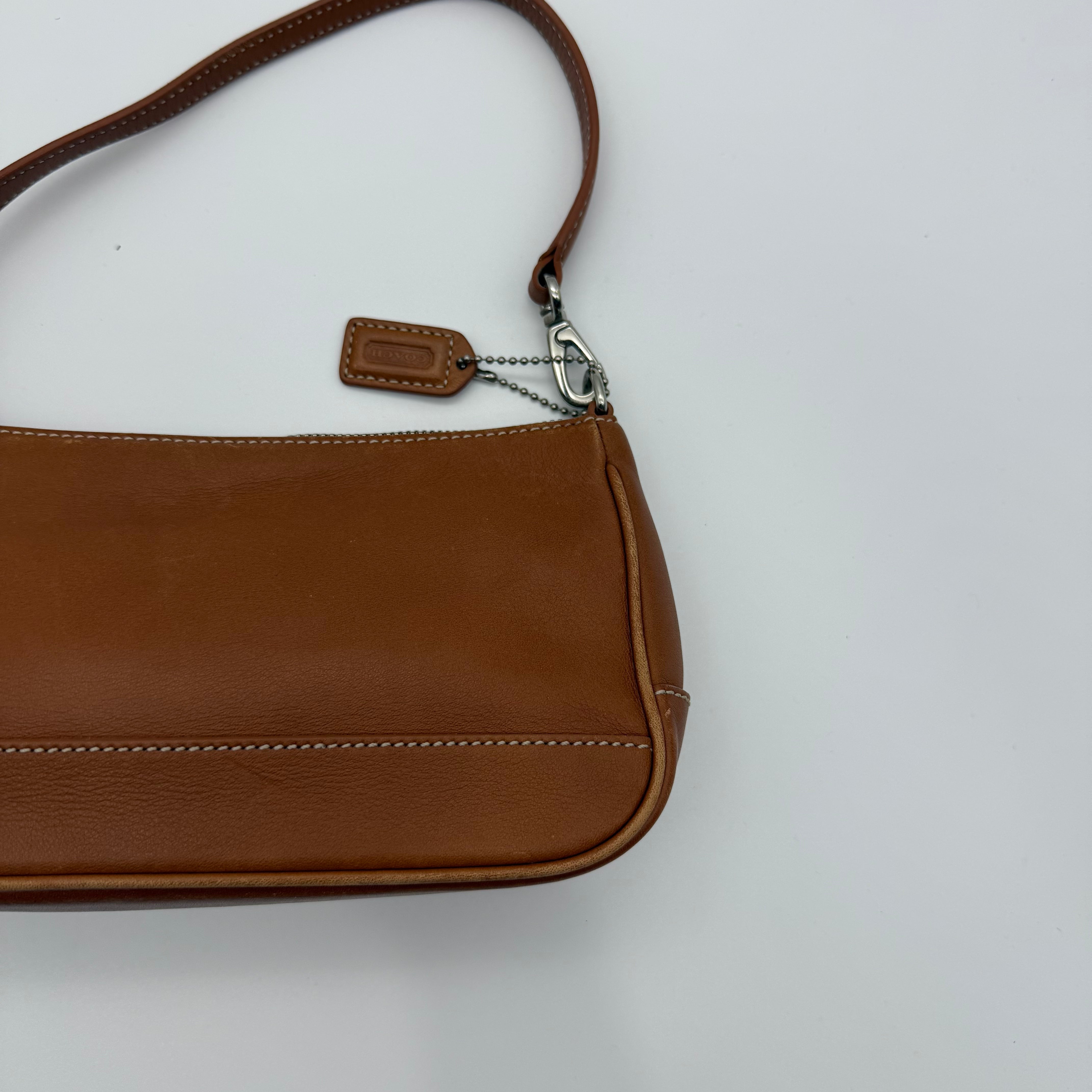 Coach Y2K Demi Leather Shoulder Bag Brown