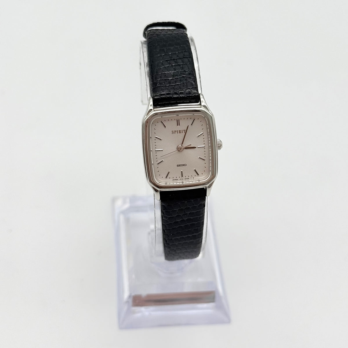 Seiko Spirit Quartz 1F21-5B20 Tank Watch Silver