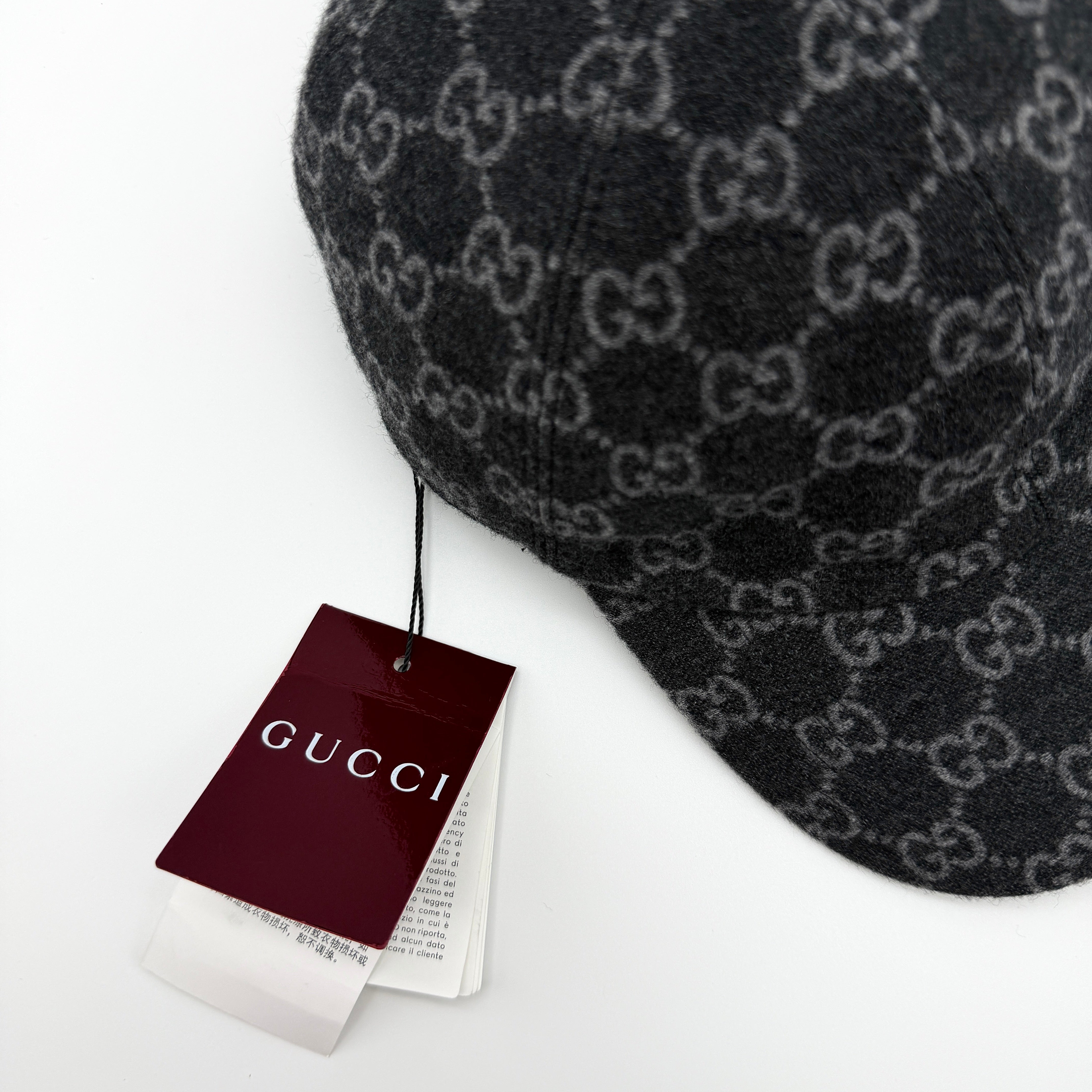 Gucci GG Wool Flannel Baseball Cap
