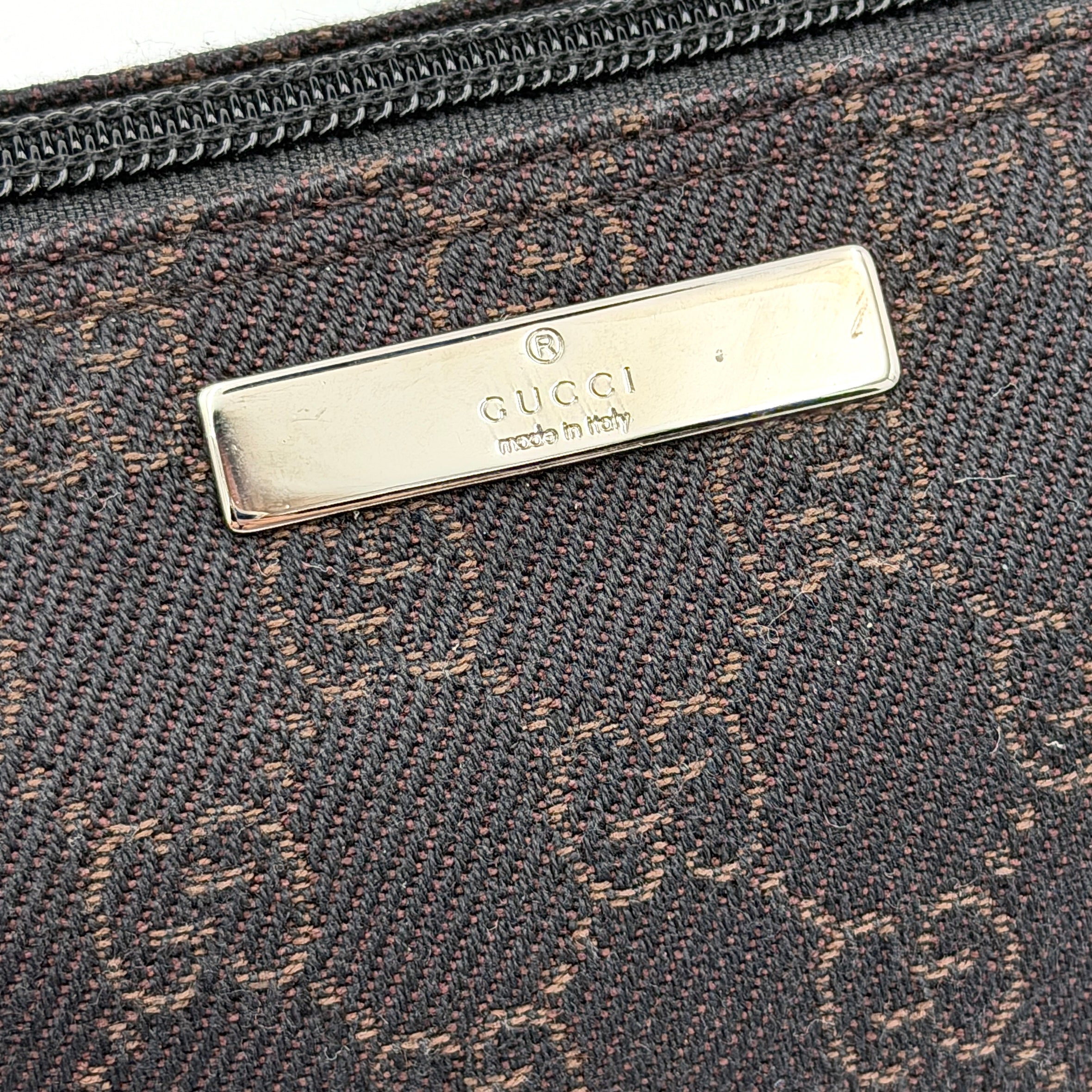 Gucci GG Monogram Pochette Boat Shoulder Bag Black
