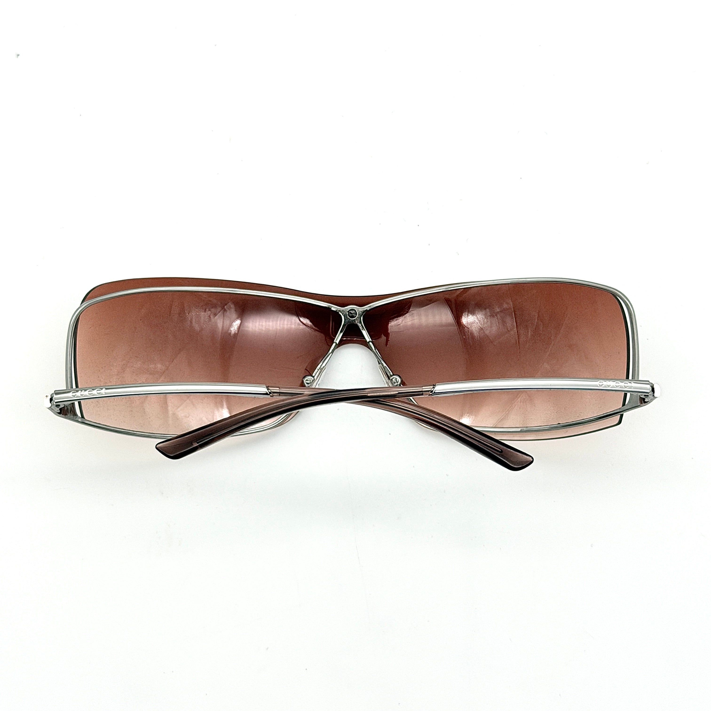 Gucci GG 1709/S Brown Gradient Sunglasses Silver