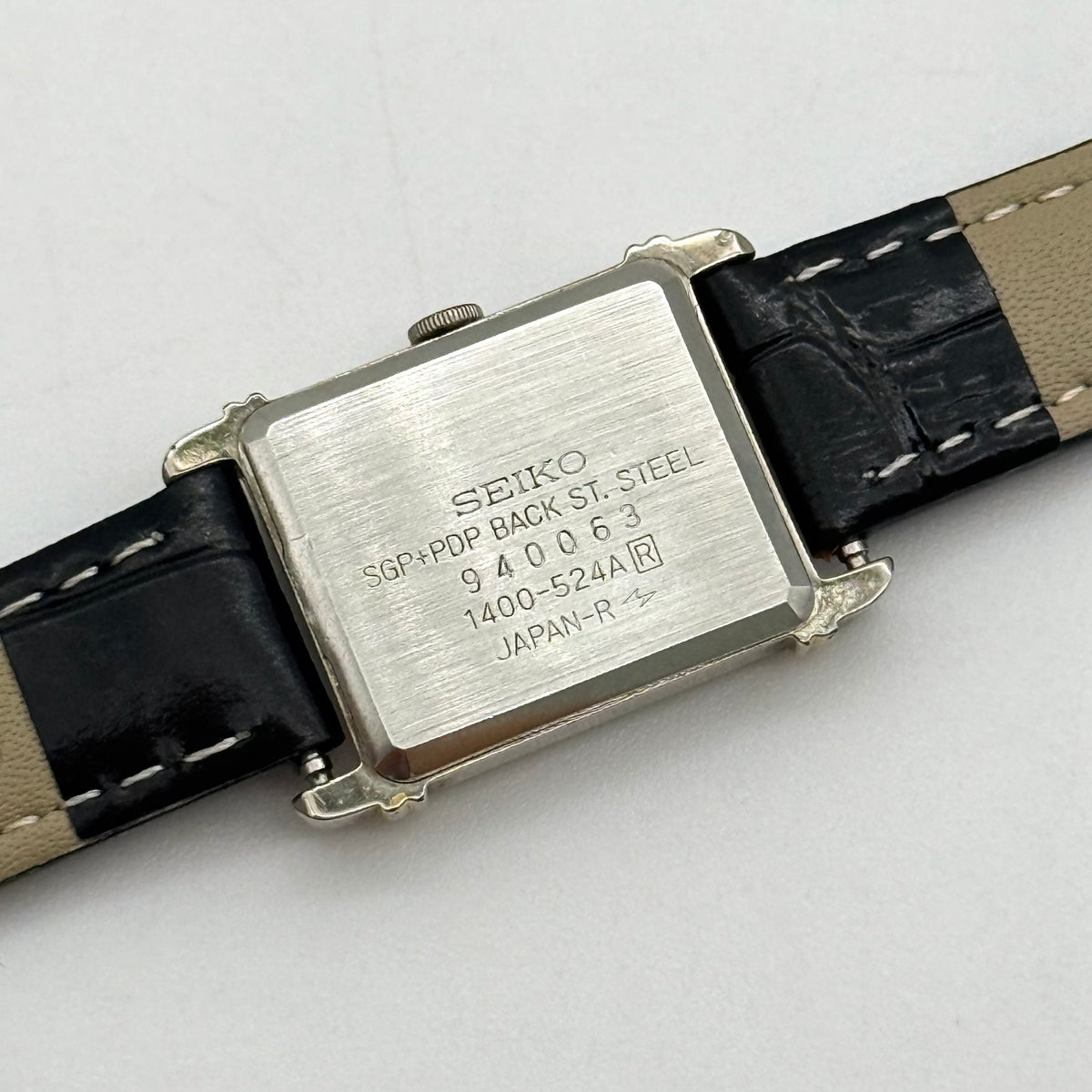 Seiko Quartz 940063 Tank Wristwatch Silver