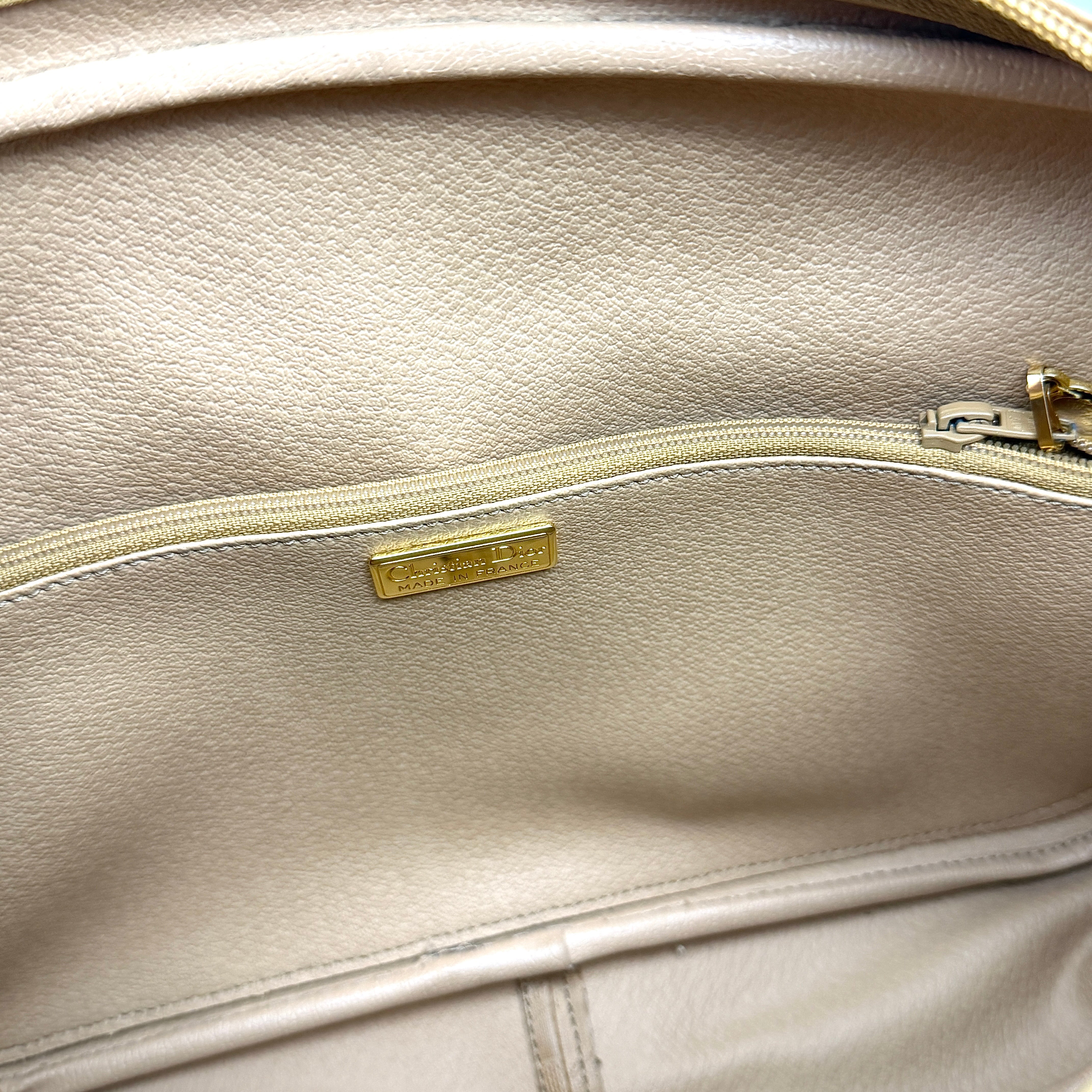 Christian Dior CD Monogram Trotter Crossbody Bag Beige