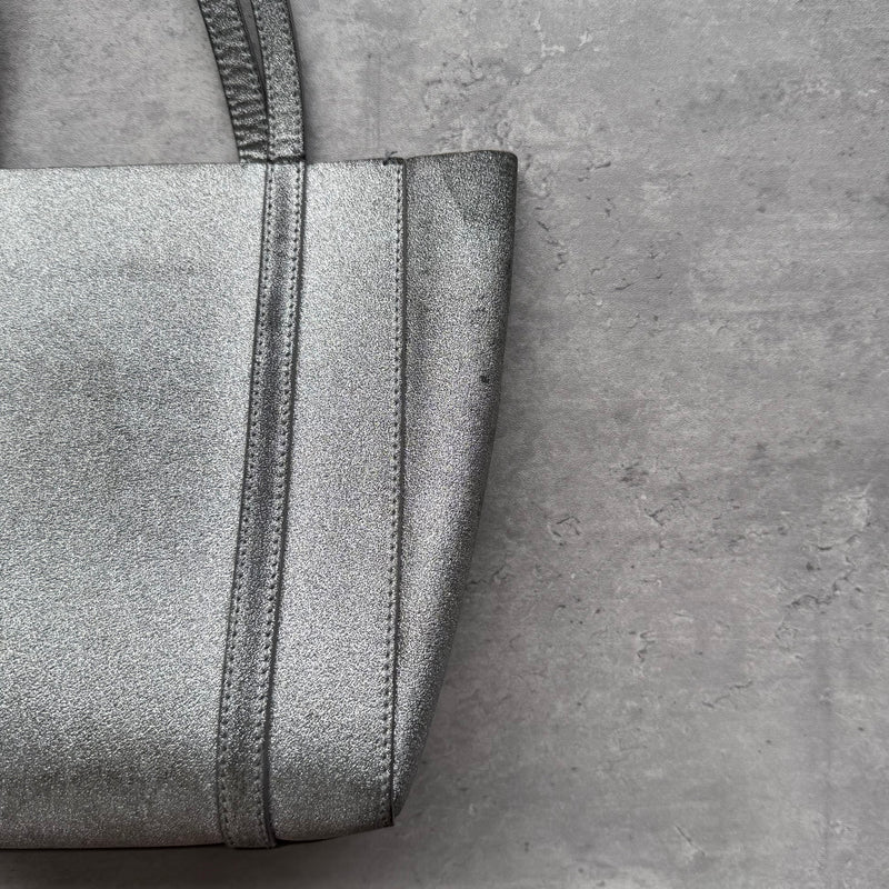 Balenciaga Glitter Everyday Silver Tote Bag