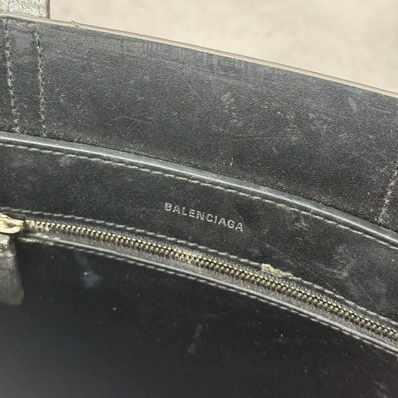 Balenciaga Glitter Everyday Silver Tote Bag