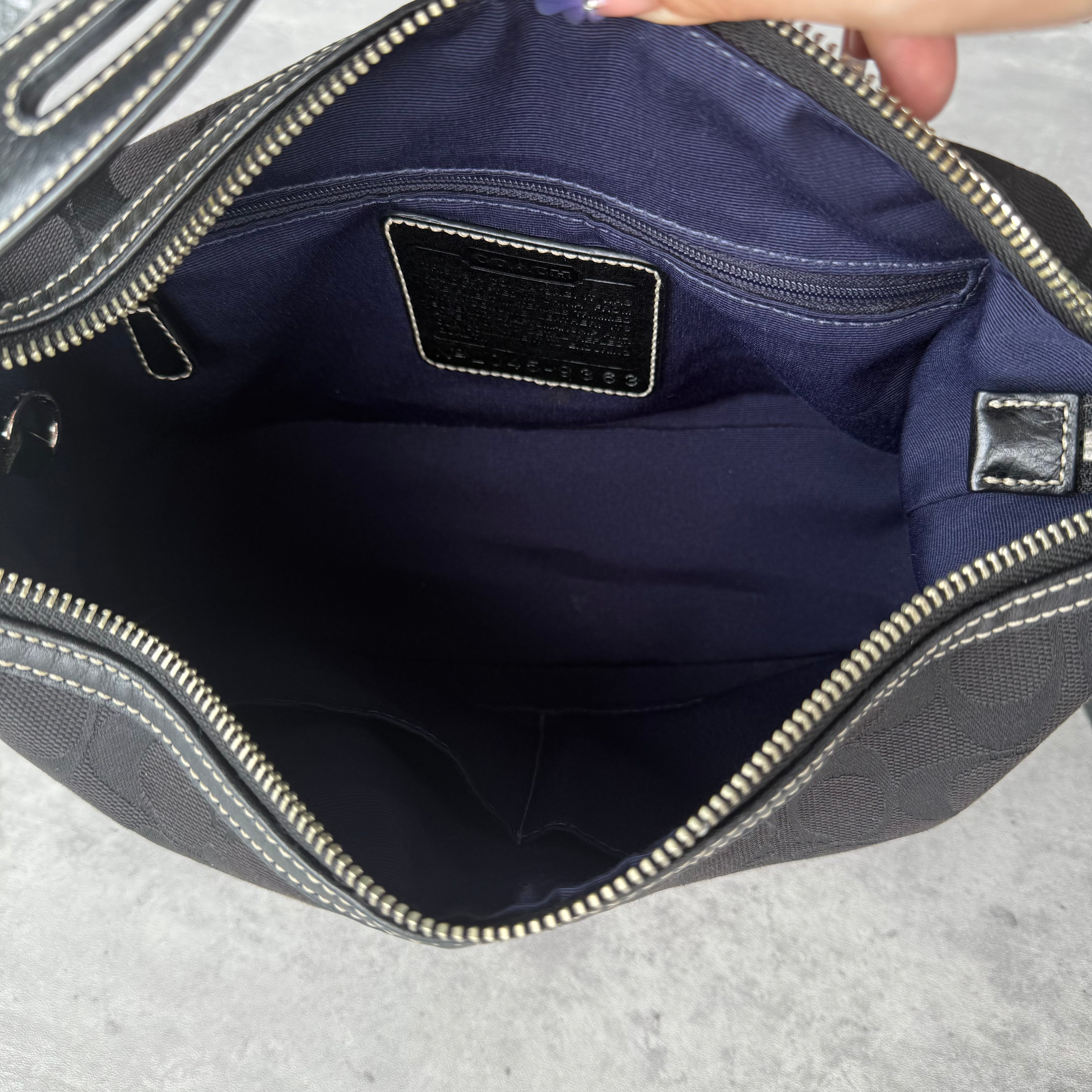 Coach Signature East West Shoulder Bag Black