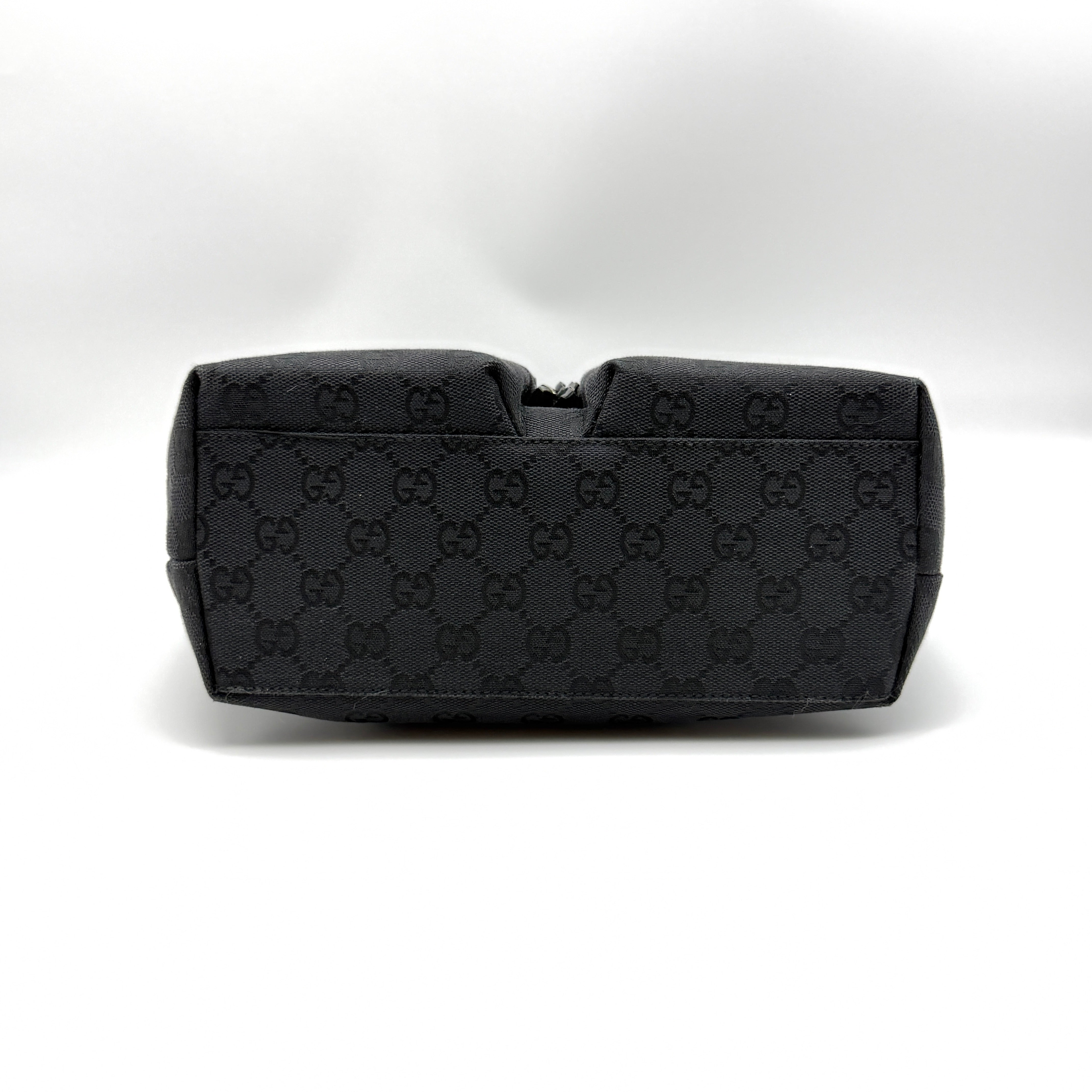 Gucci GG Monogram Double Pocket Tote Bag Black