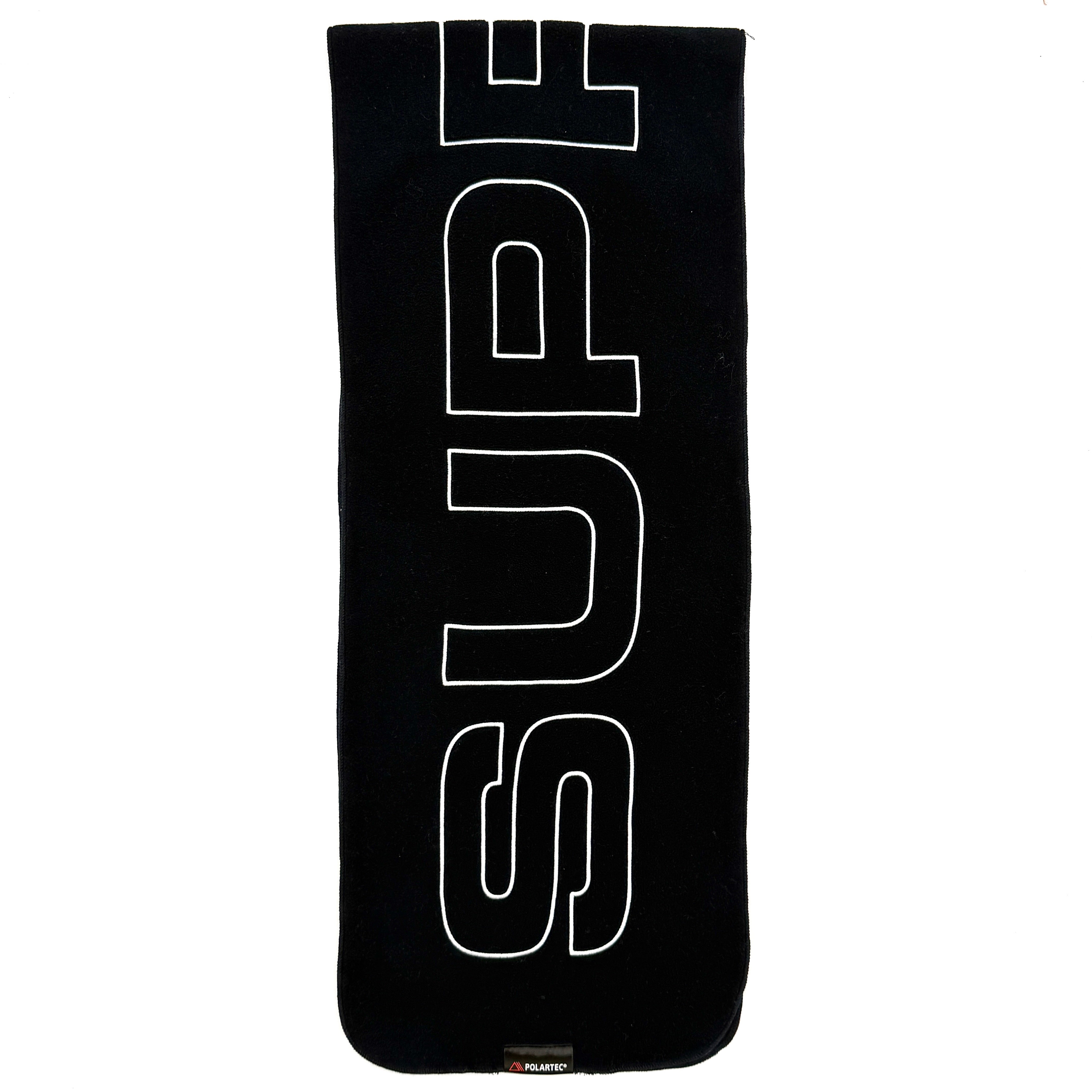 Supreme Polartec Logo Scarf Black