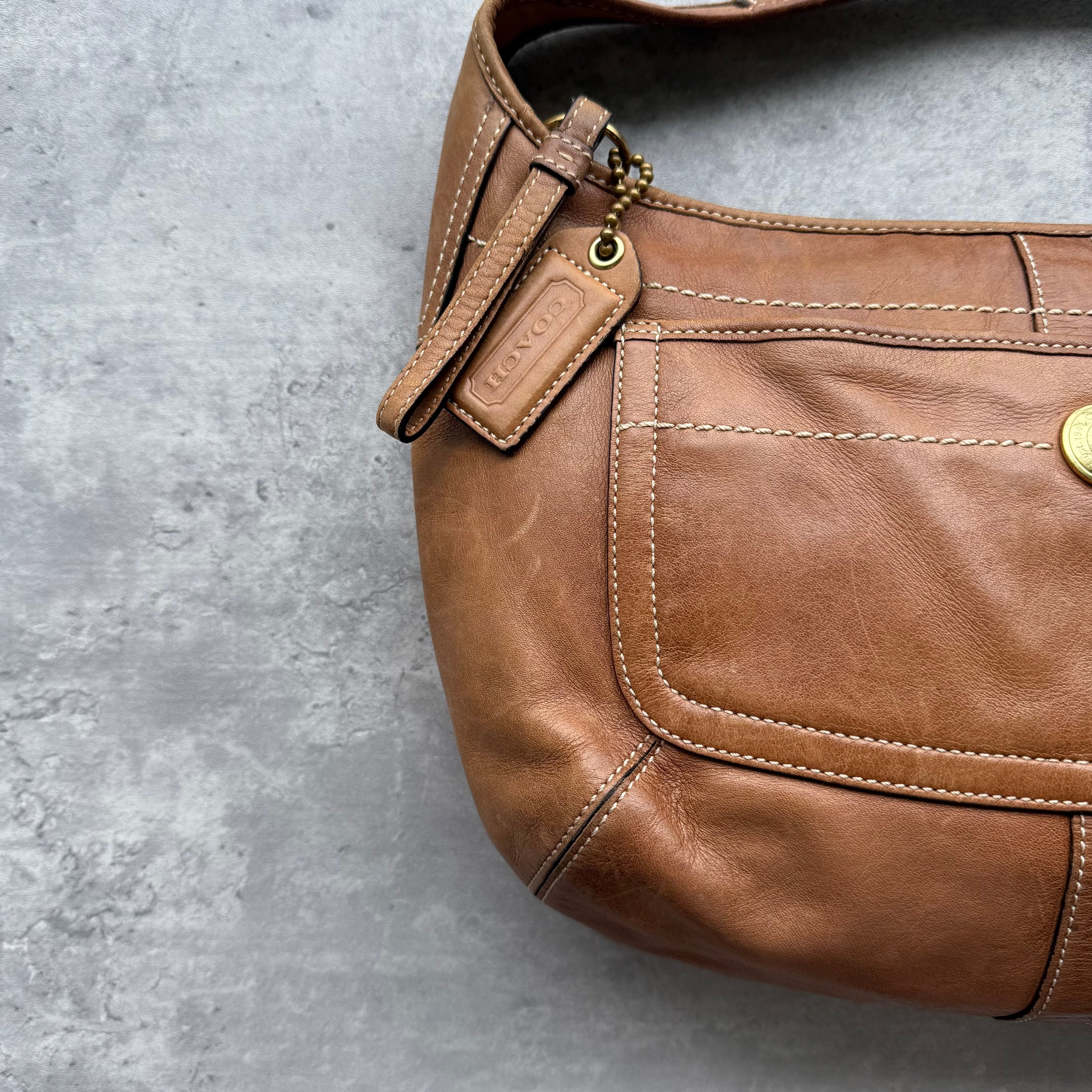 Coach Ergo Hobo Leather Shoulder Bag Brown