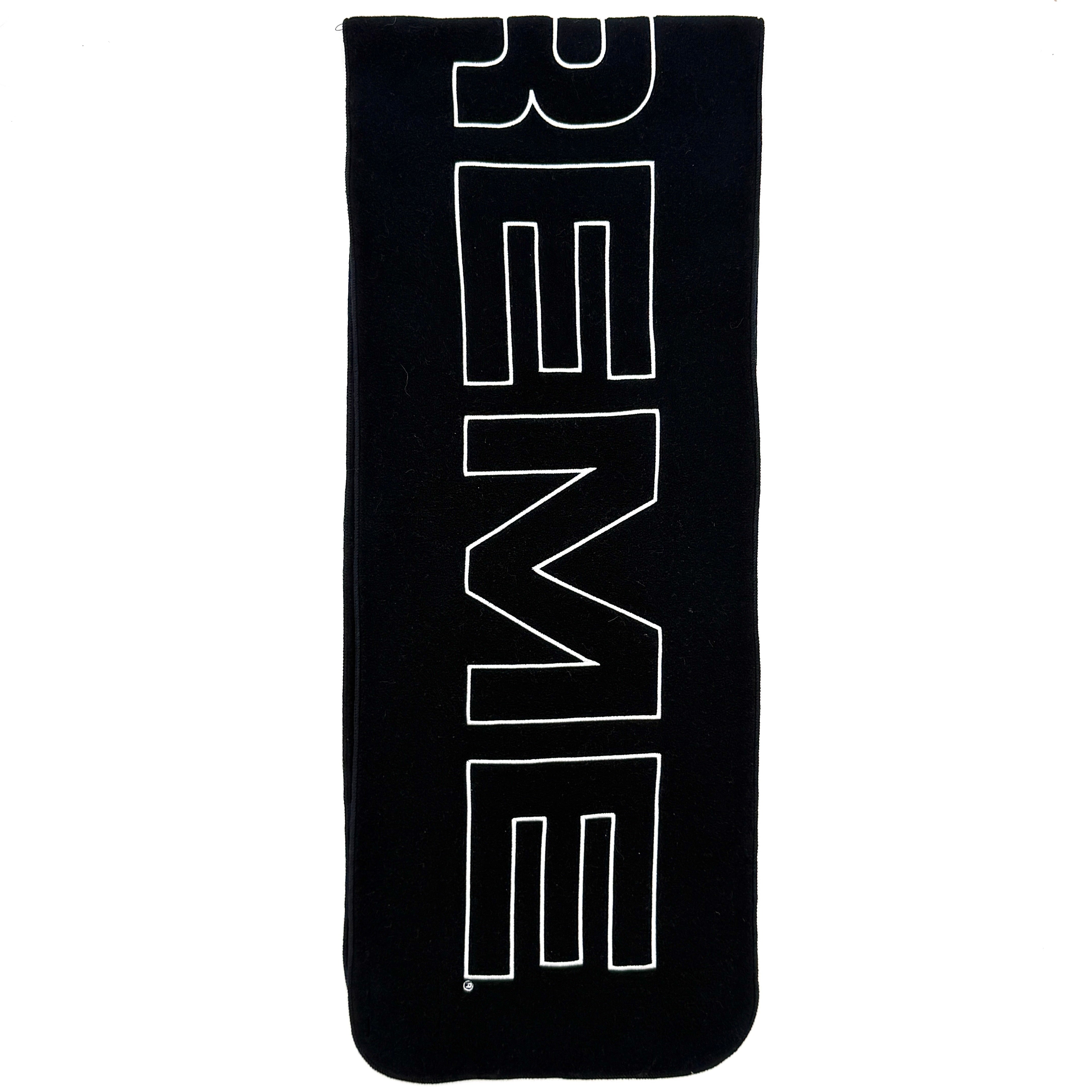 Supreme Polartec Logo Scarf Black