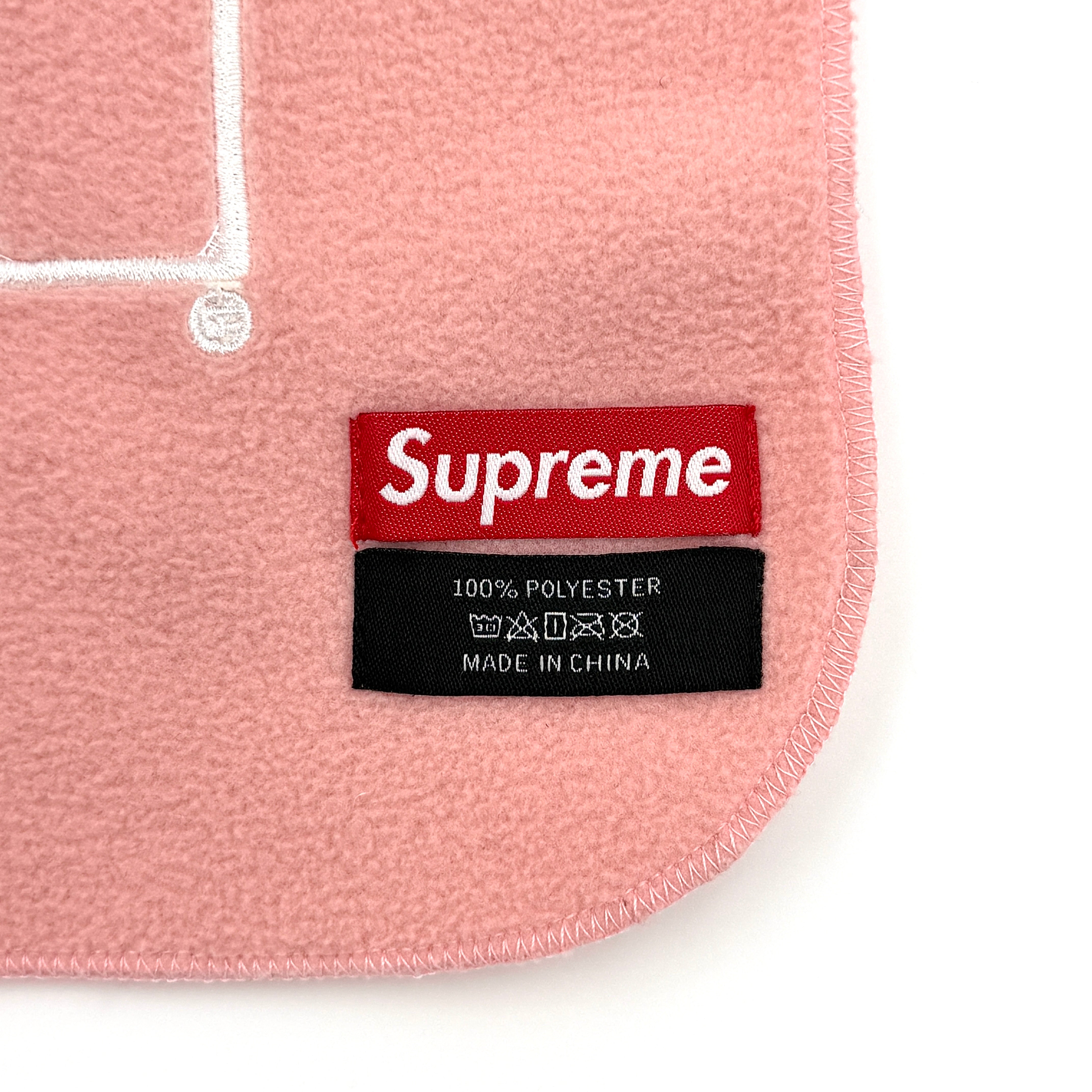 Supreme Polartec Logo Scarf Pink