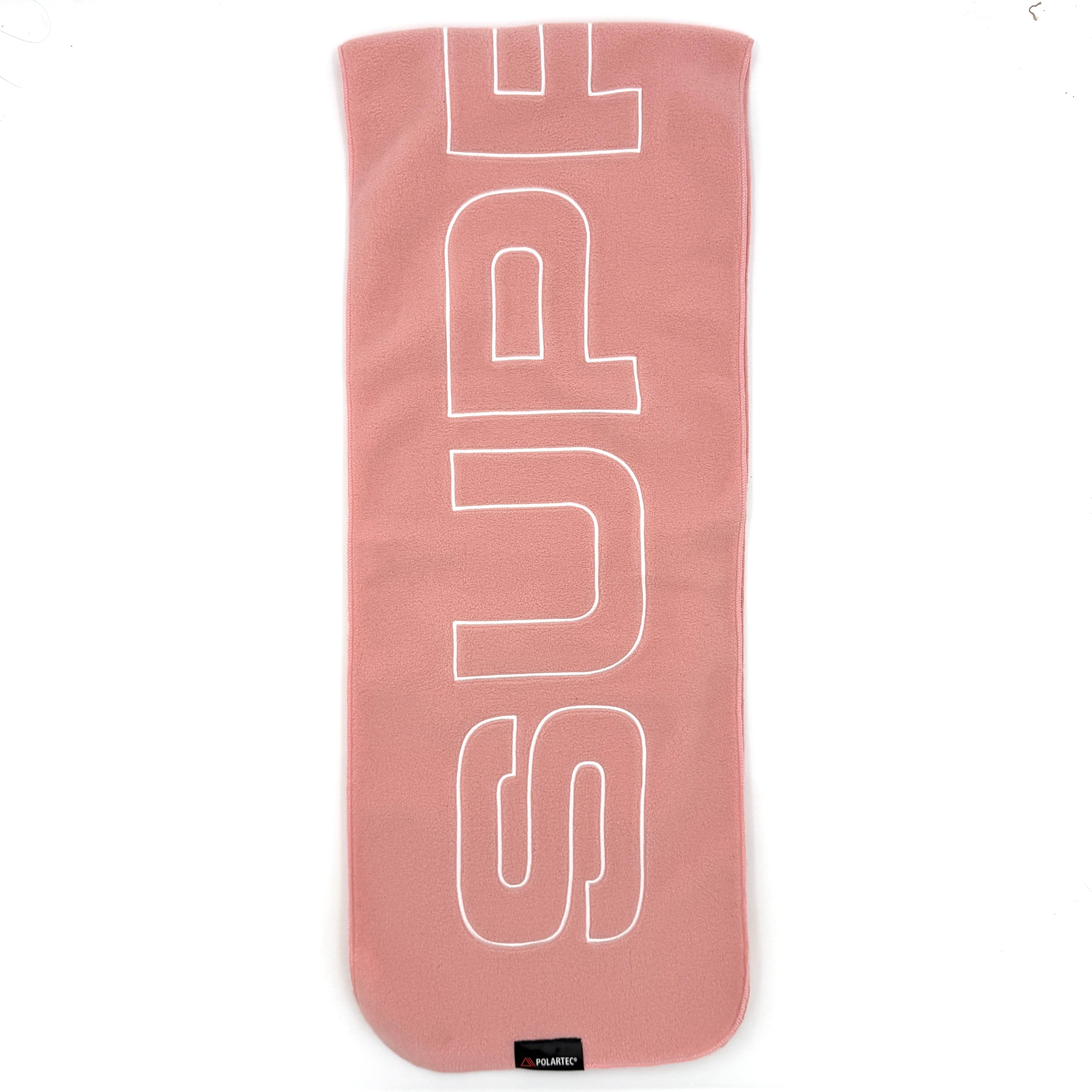Supreme Polartec Logo Scarf Pink