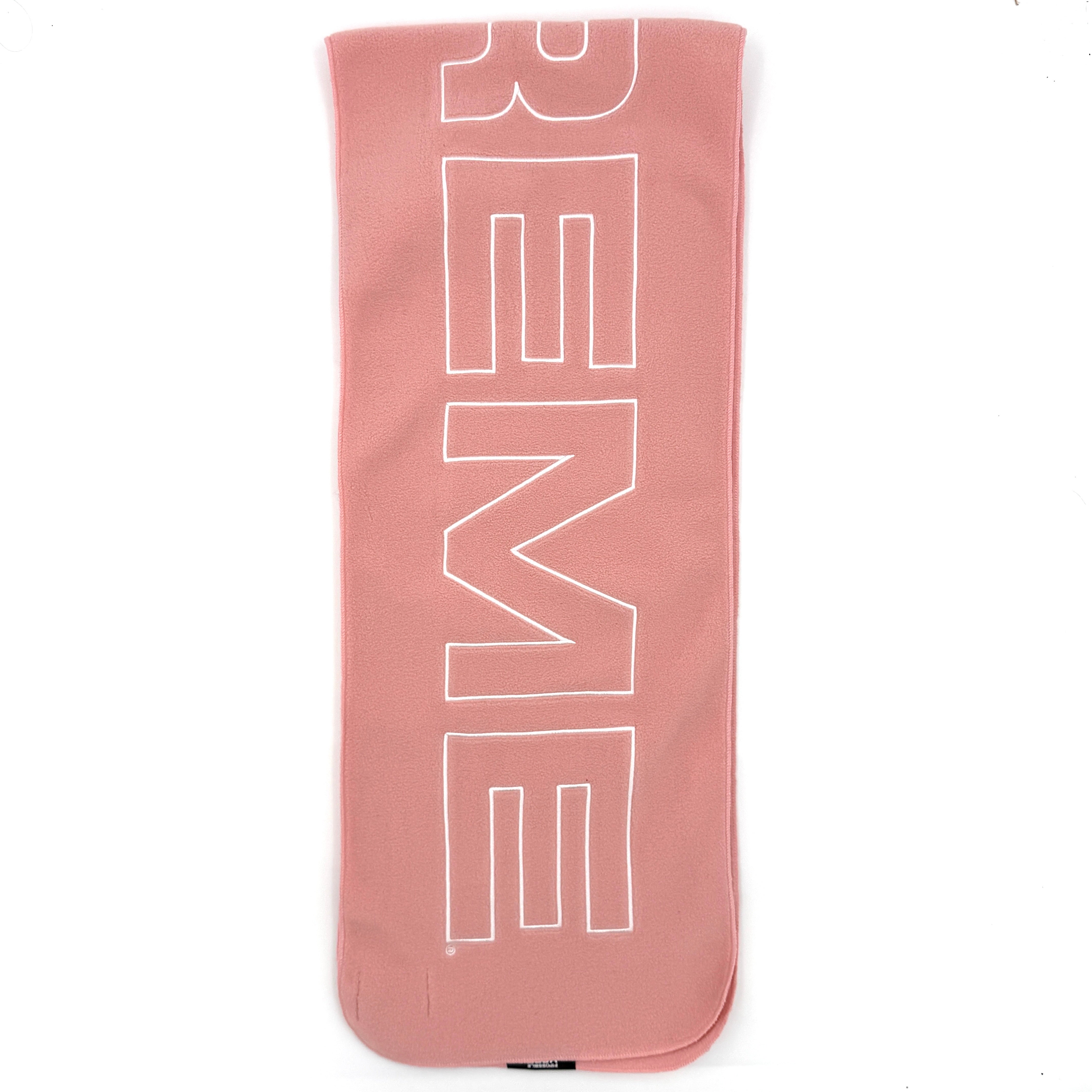 Supreme Polartec Logo Scarf Pink