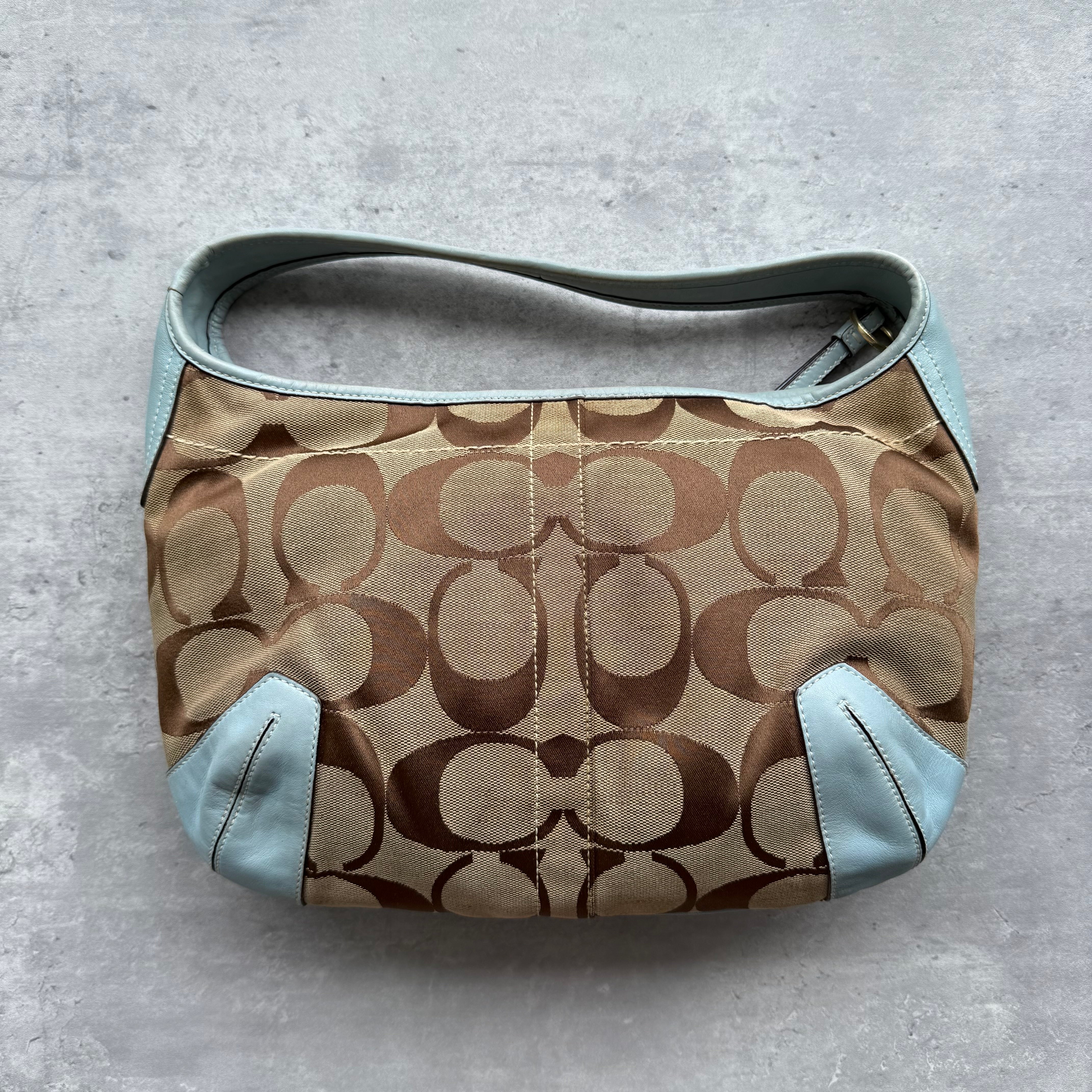 Coach Signature Ergo Hobo ShoulderBag Beige/Blue