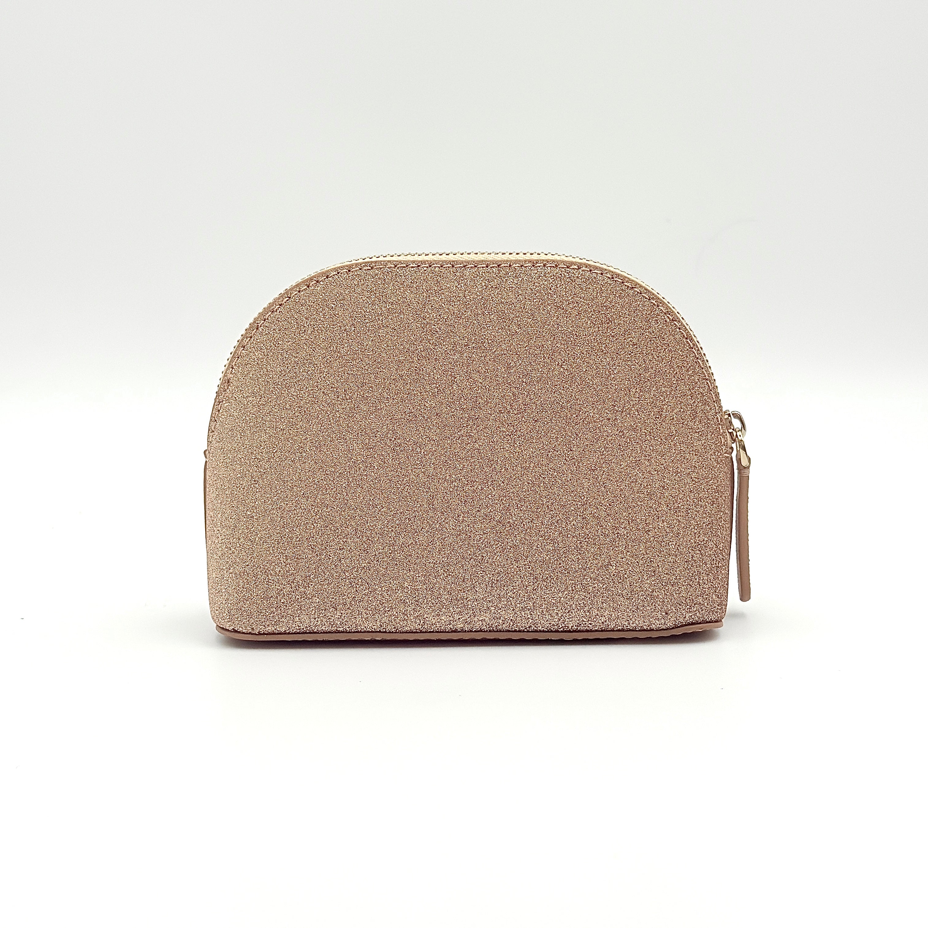 Kate Spade New York Lola Glitter Dome Cosmetic Case Rose Gold