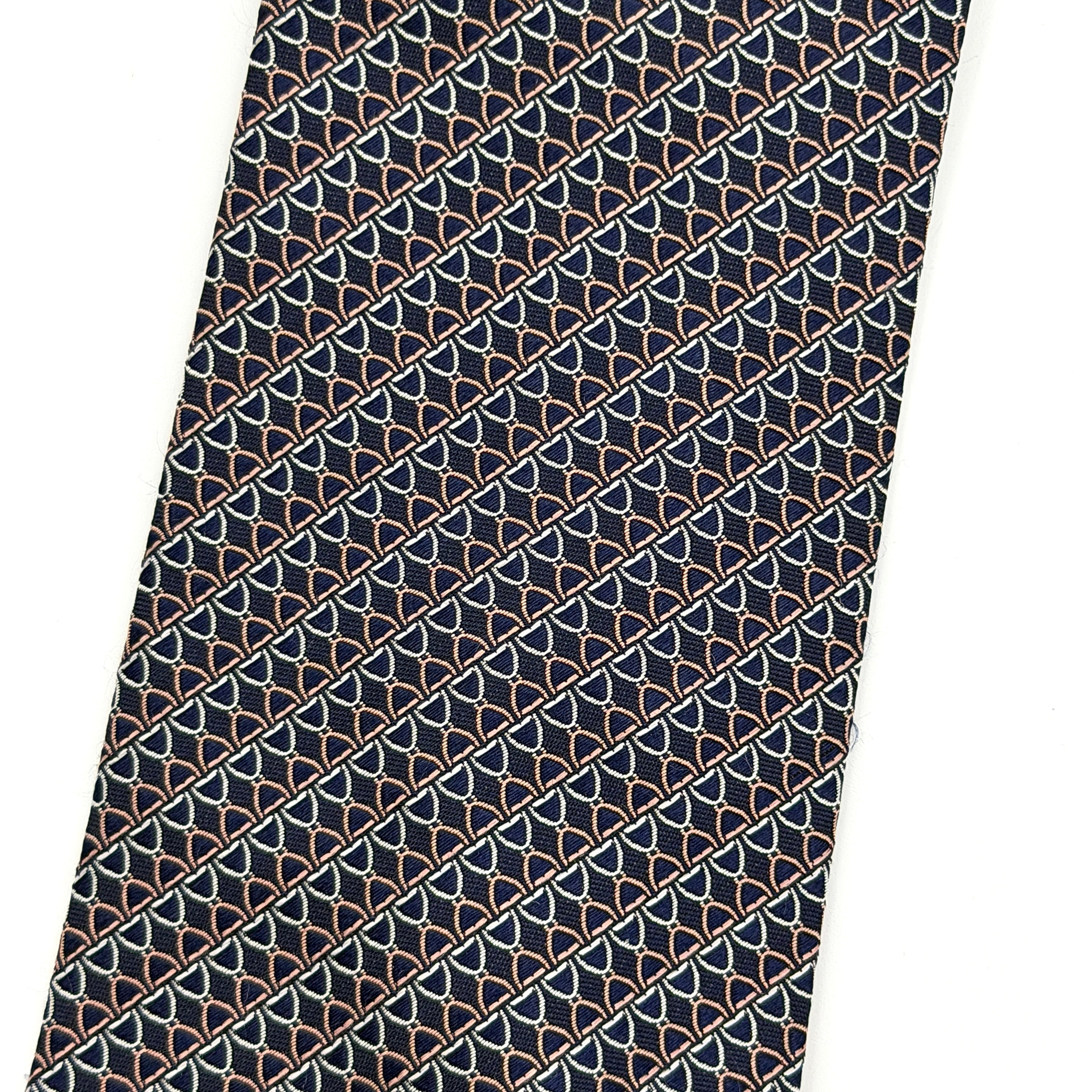 Gucci Chain Link Silk Tie Black
