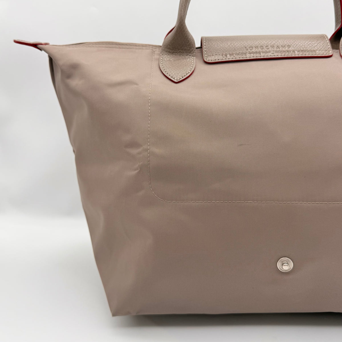 Longchamp Le Pliage Club Tote Bag Beige/Red