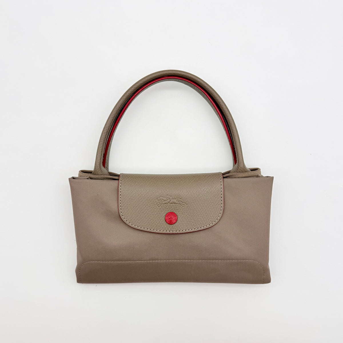 Longchamp Le Pliage Club Tote Bag Beige/Red