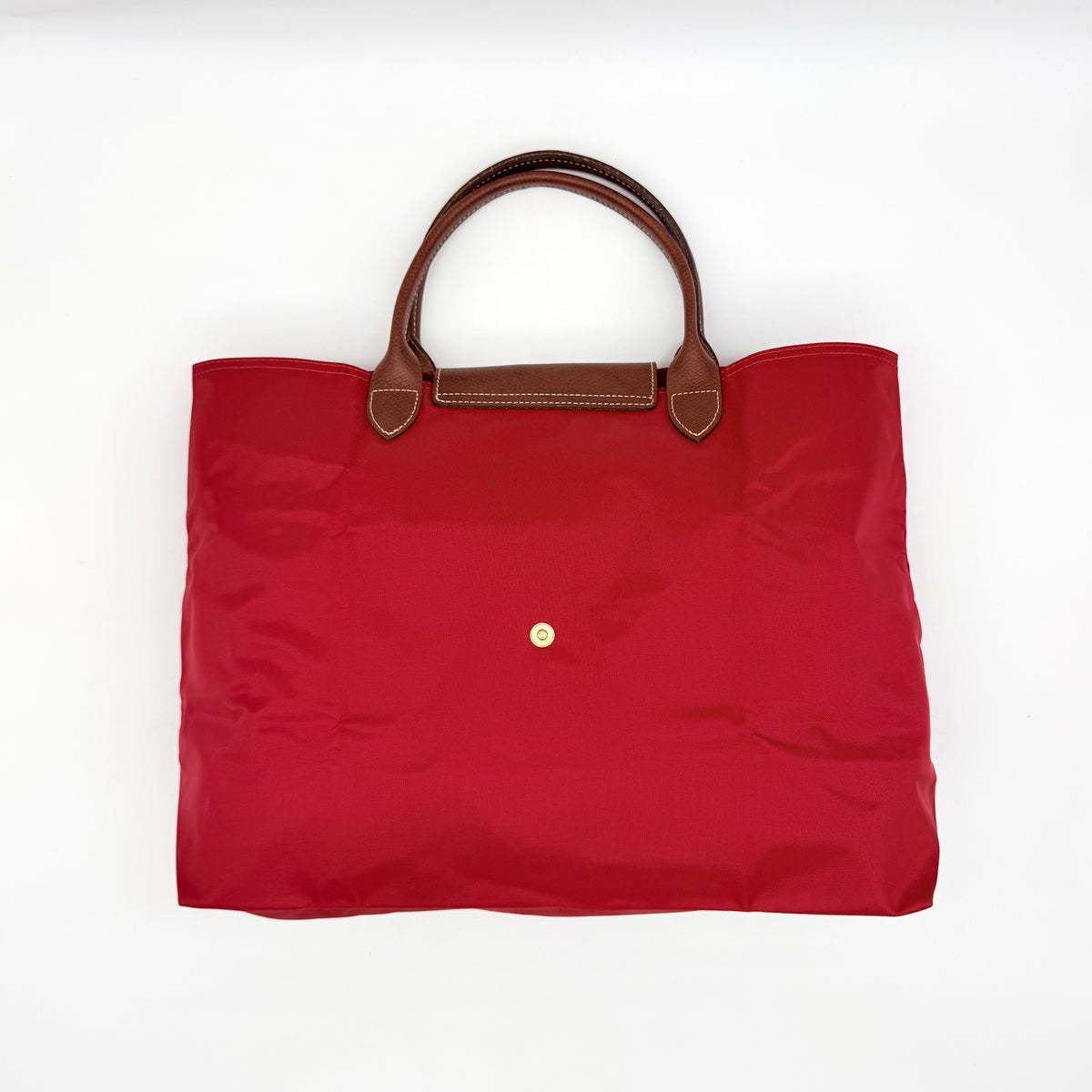Longchamp Le Pliage Nylon Tote Bag Brown/Red