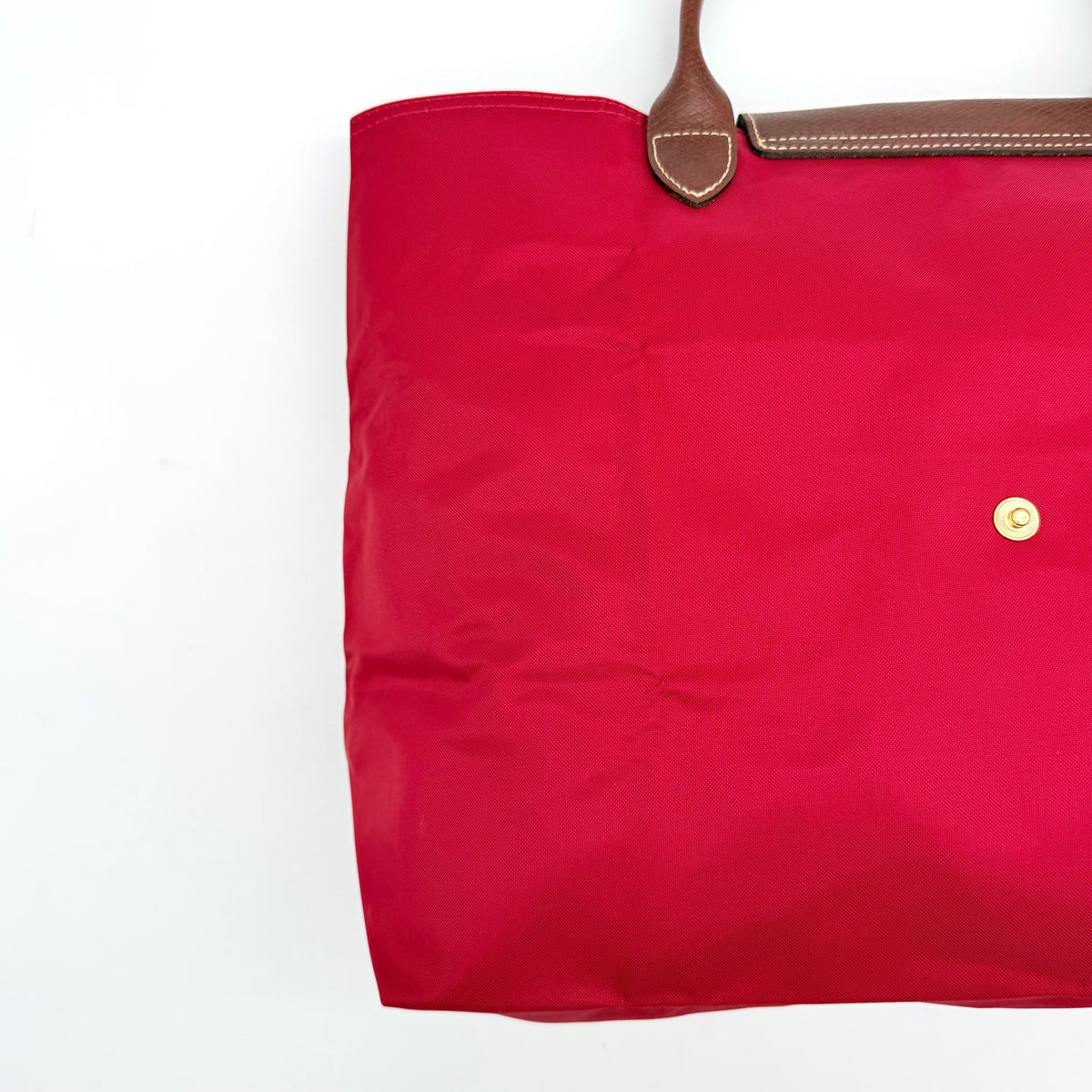 Longchamp Le Pliage Nylon Tote Bag Brown/Red