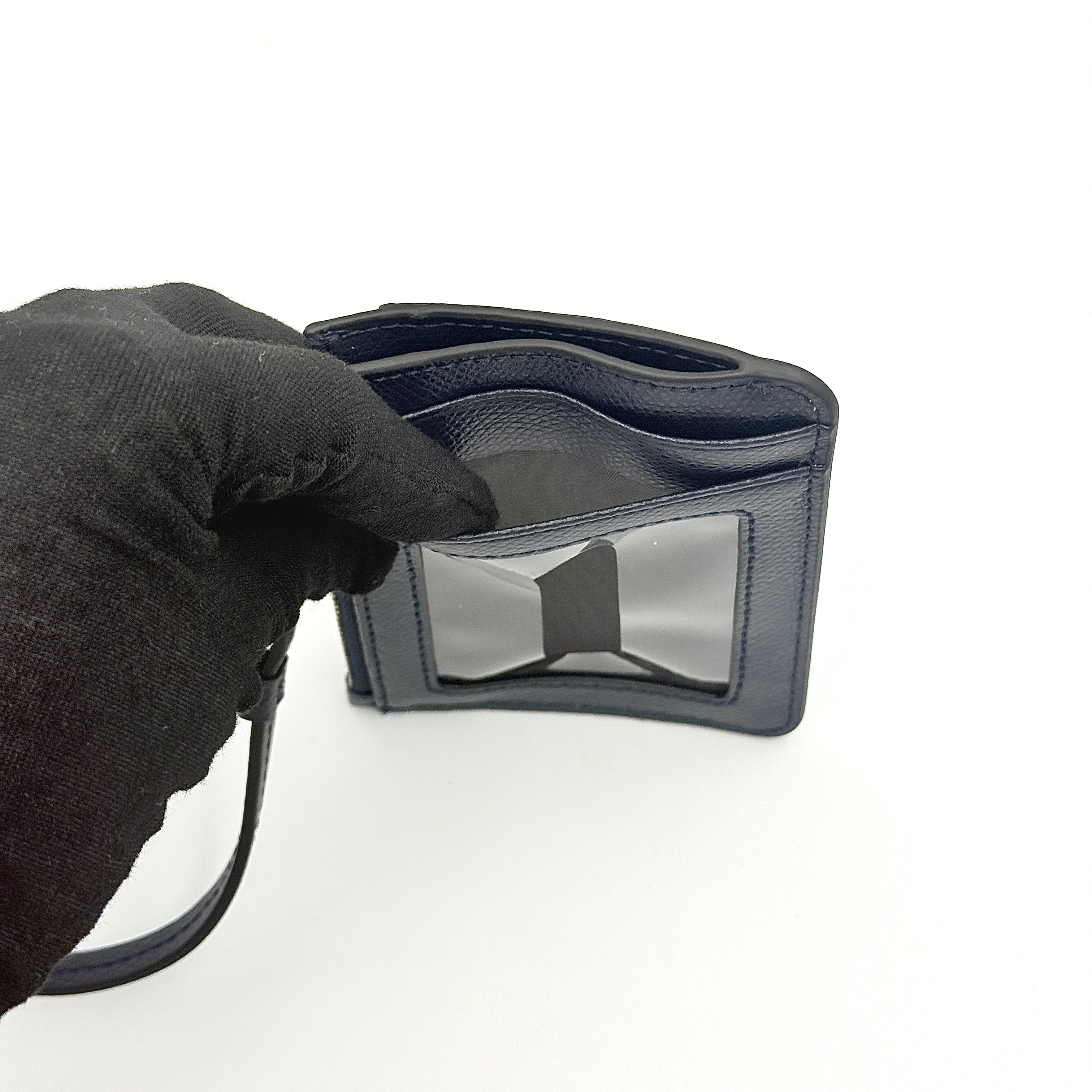 Furla Camelia Zipped Card Case Navy Blue