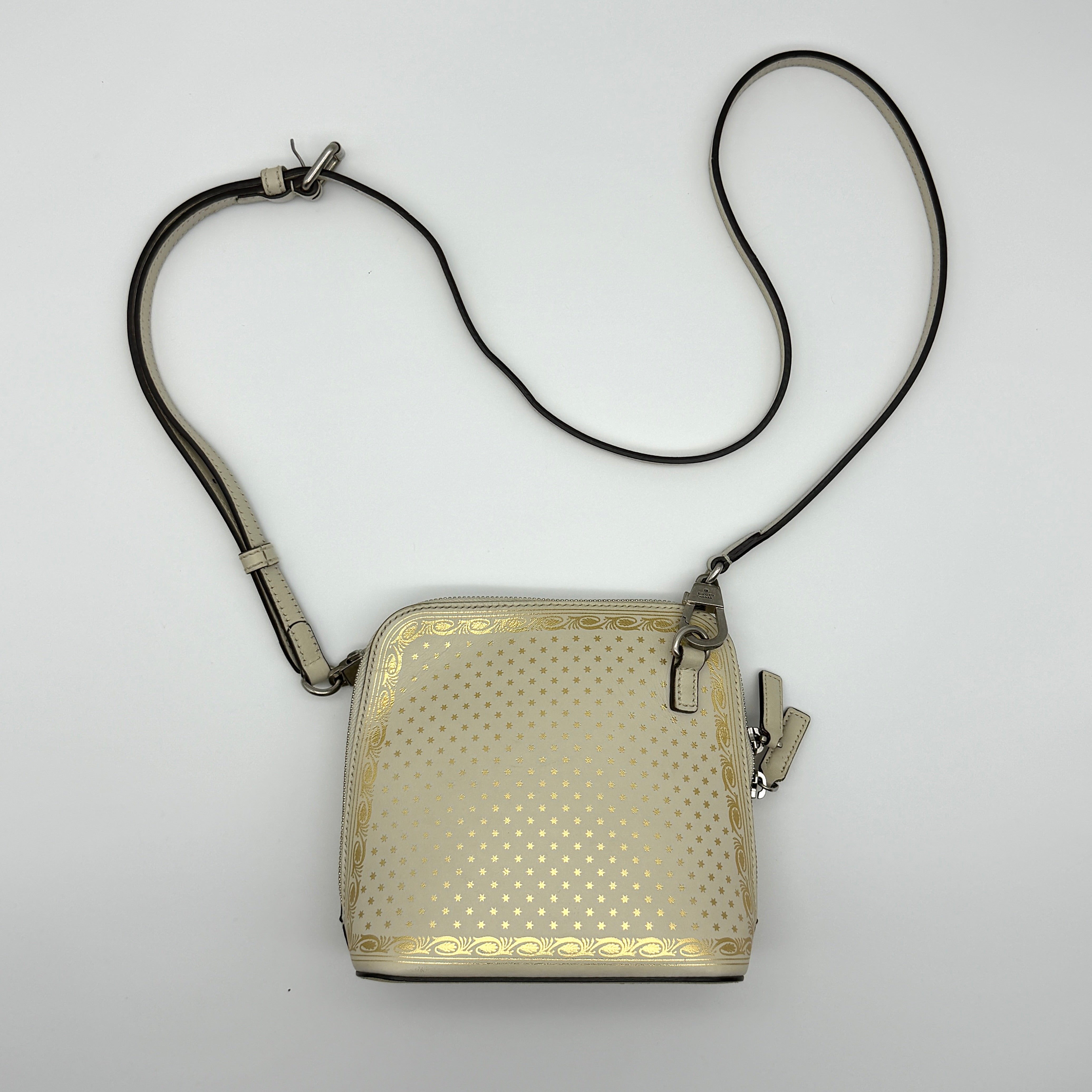 Gucci Guccy Mini Dome Crossbody Bag White/Gold