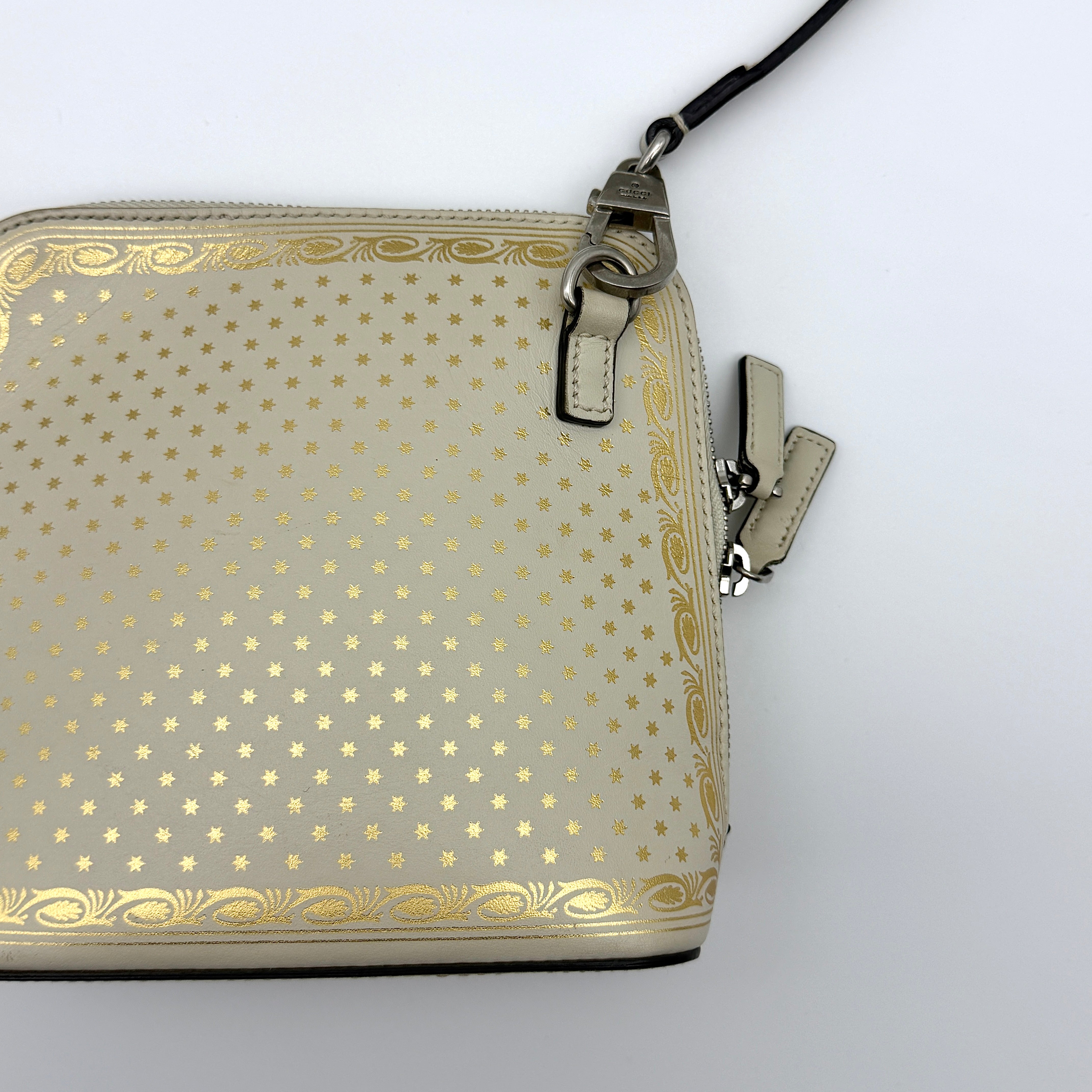 Gucci Guccy Mini Dome Crossbody Bag White/Gold