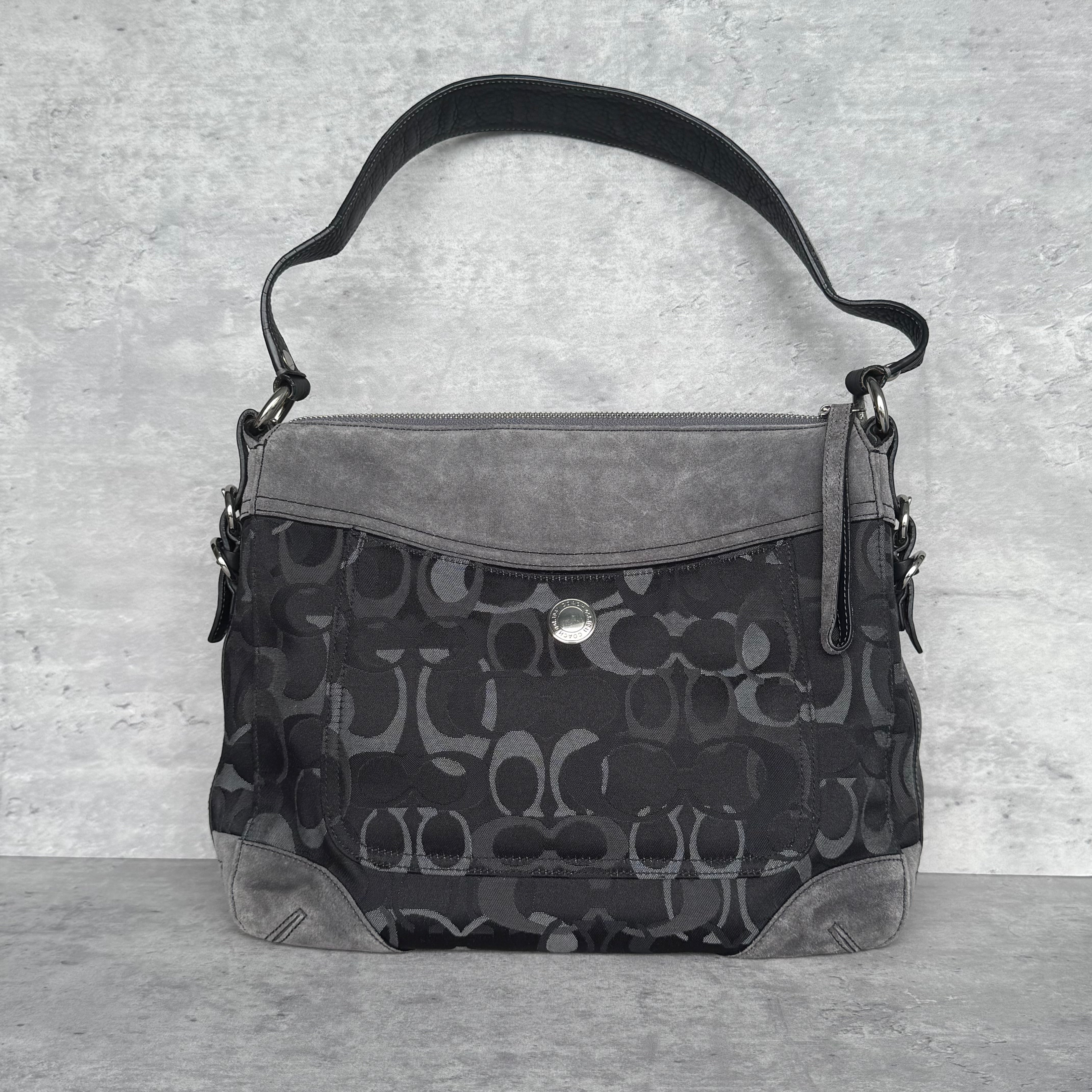 Coach Signature Chelsea Optic Shoulder Bag Black