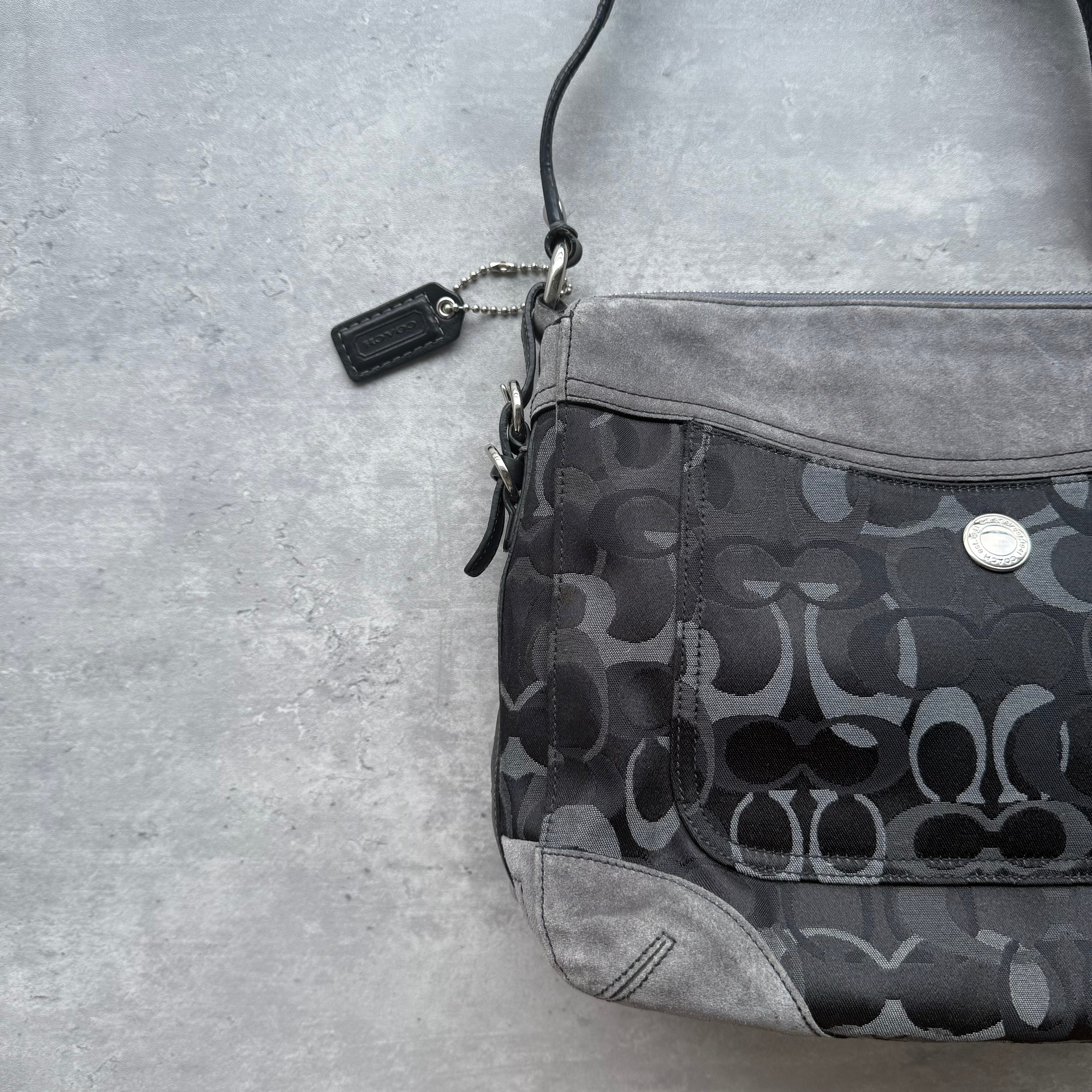 Coach Signature Chelsea Optic Shoulder Bag Black