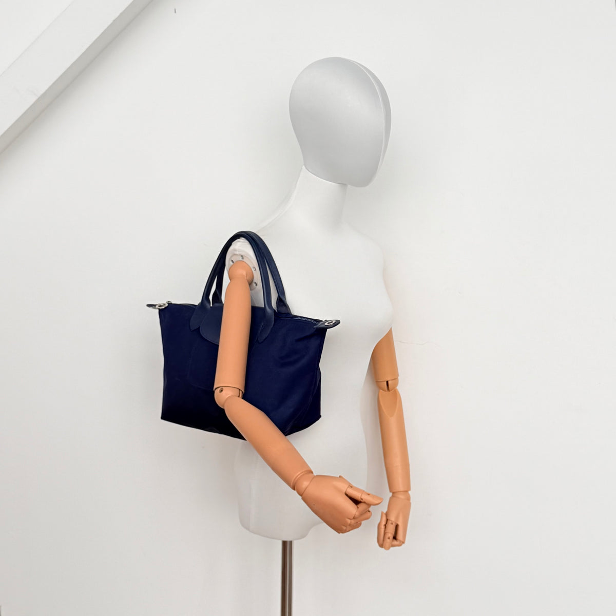 Longchamp 2Way Le Pliage Nylon Top-Handle Bag Blue