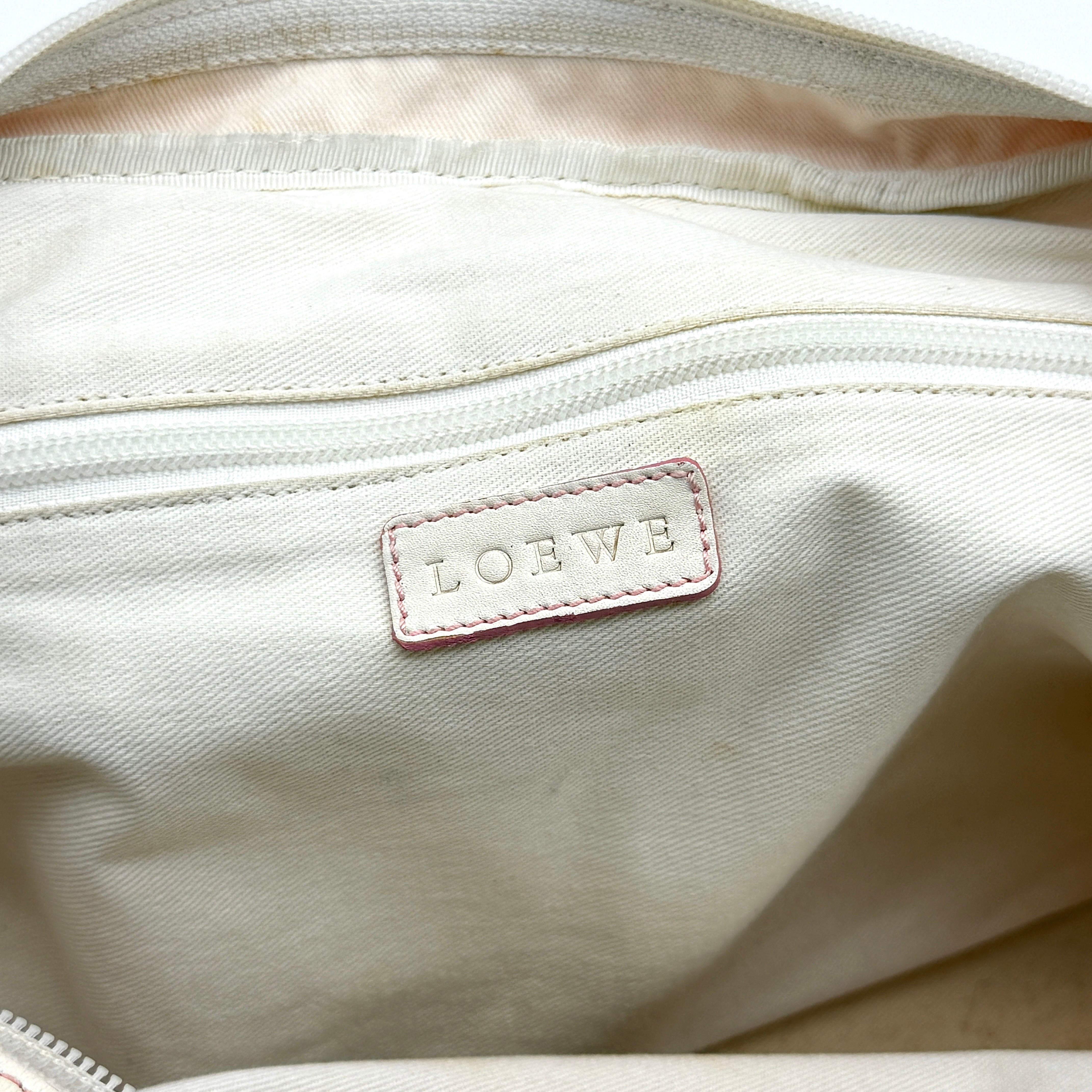 Loewe Anagram Boston Bag Pink Pink/White