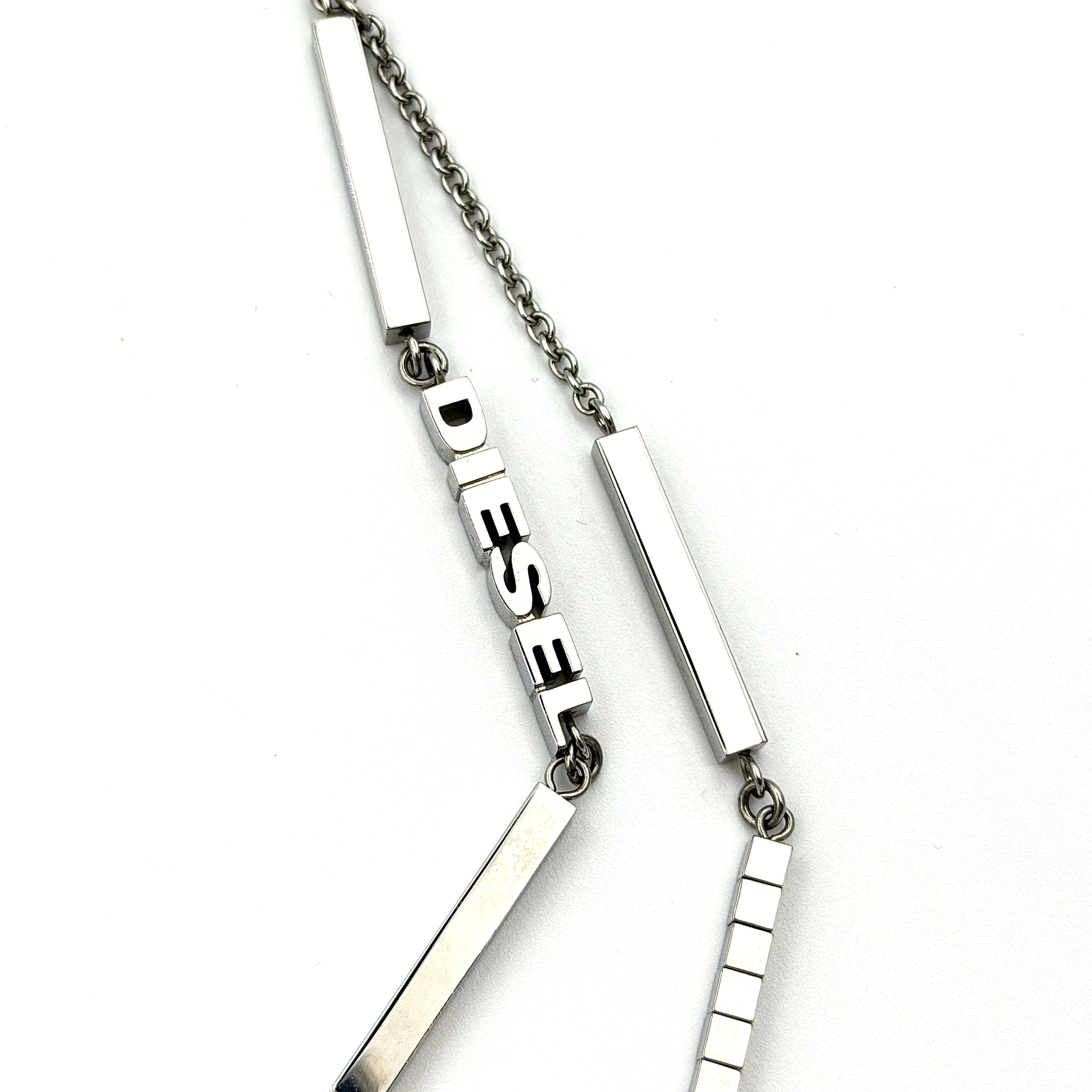 Diesel Logo Double Chain Necklace