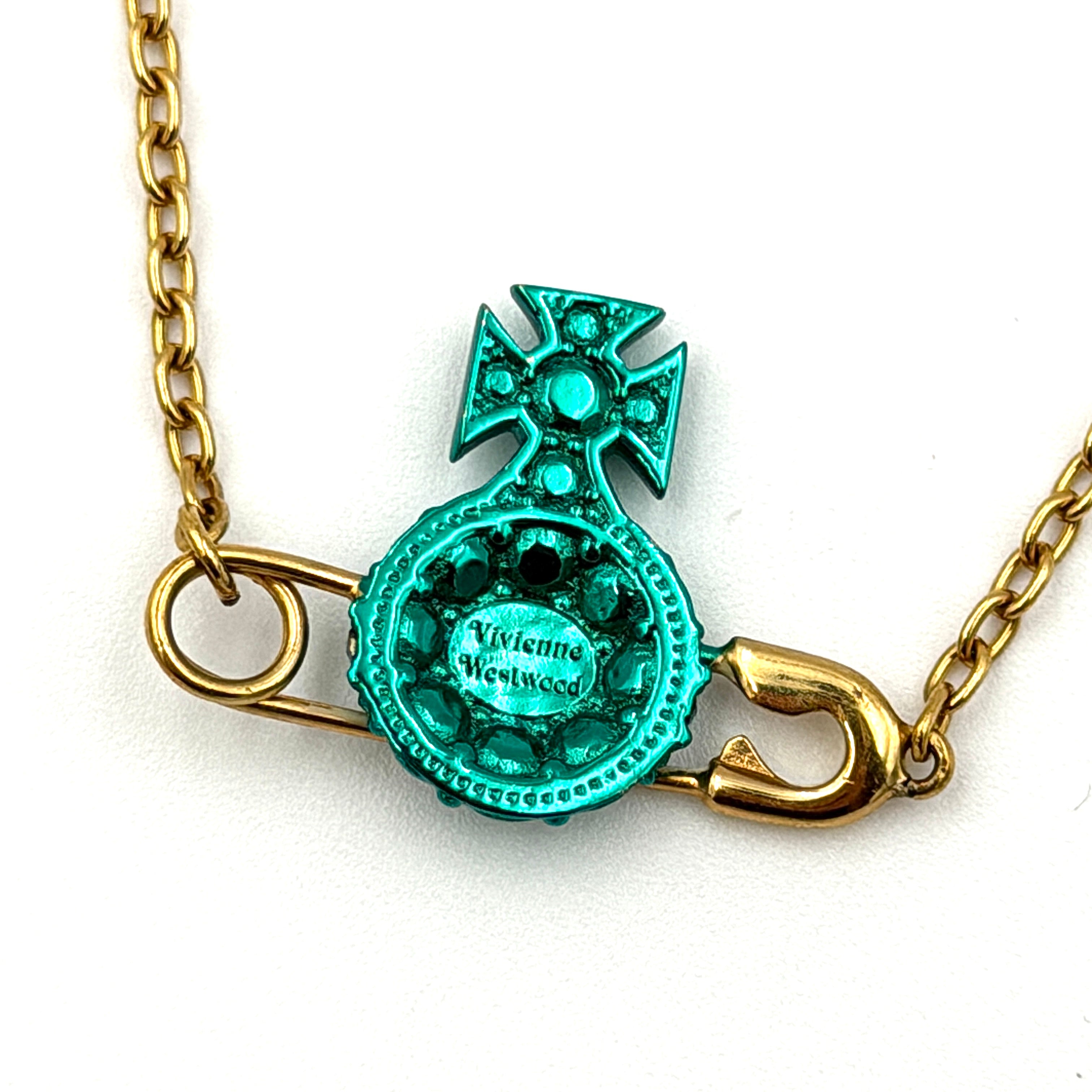 Vivienne Westwood Reina Orb Bracelet Turqoise/Gold